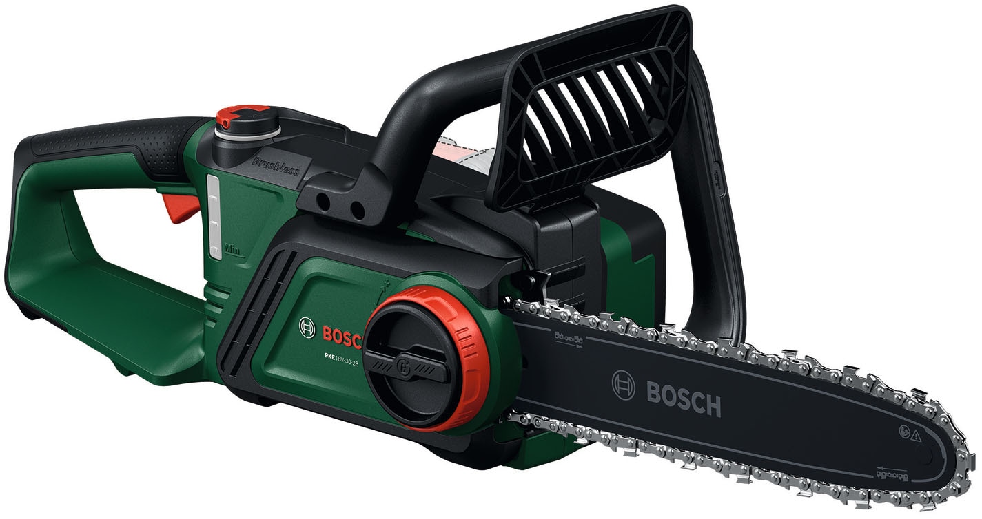 Bosch Home & Garden Akku-Kettensäge »PKE18V-30-28 KIT« inkl. Akku und Ladegerät,  für schnelles und einfaches Schneiden von großen Ästen und Stämmen