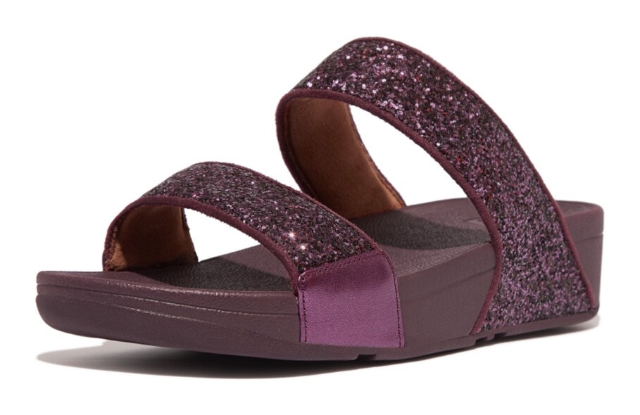 Fitflop Pantolette »Lulu«, Badeschuh, Pool Slides, Sandale mit grobem Glitter aus PET verziert