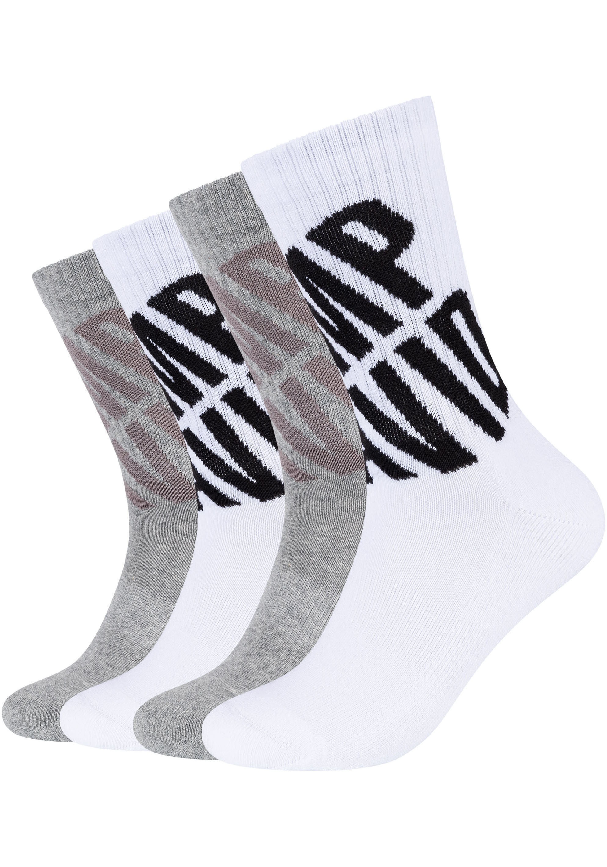 Camp David Herren ABS-Socken »cushioned« 4 Stk. tlg. mit verstärktem Zehenbereich in weiß, Größe 43-46