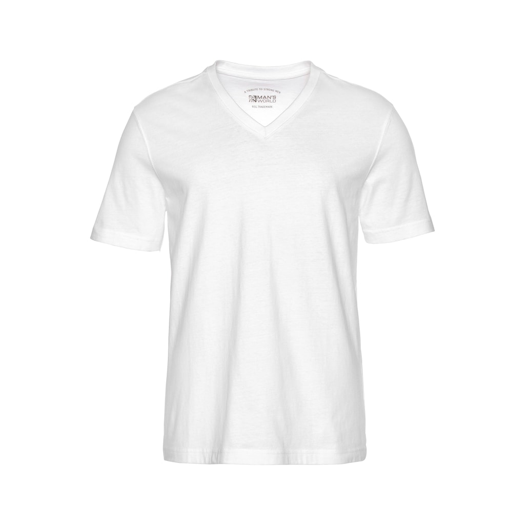 Man's World V-Shirt, (Packung, 3 tlg., 3er-Pack)