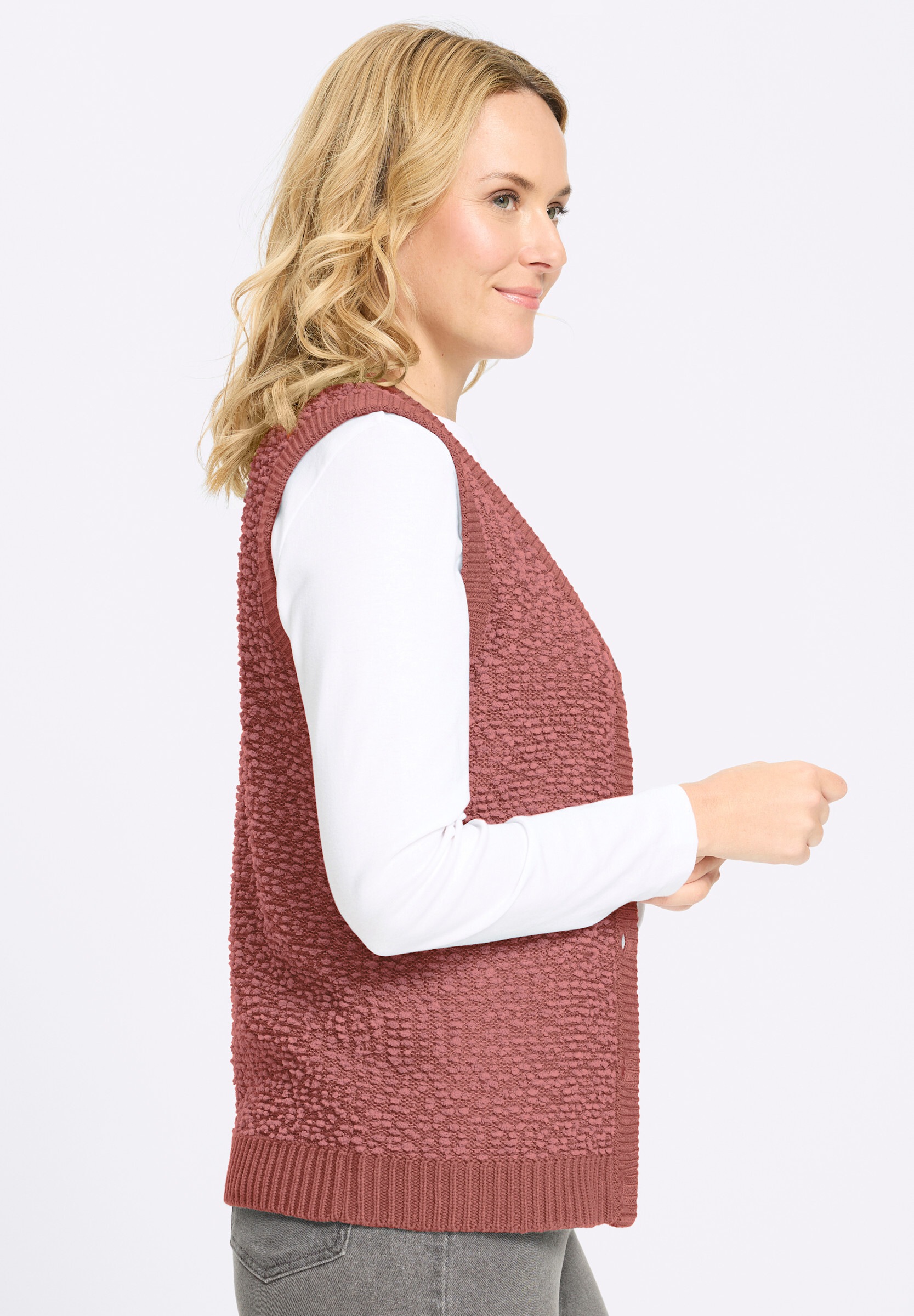 Sieh an! Strickweste »Strickweste Strickweste aus Effektgarn«