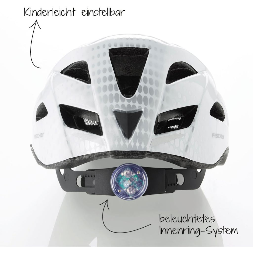 FISCHER Fahrrad Fahrradhelm »Fahrradhelm Urban Lano L/XL«, Verstellbarer Innenring-System; mit beleuchtetem Innenring-System