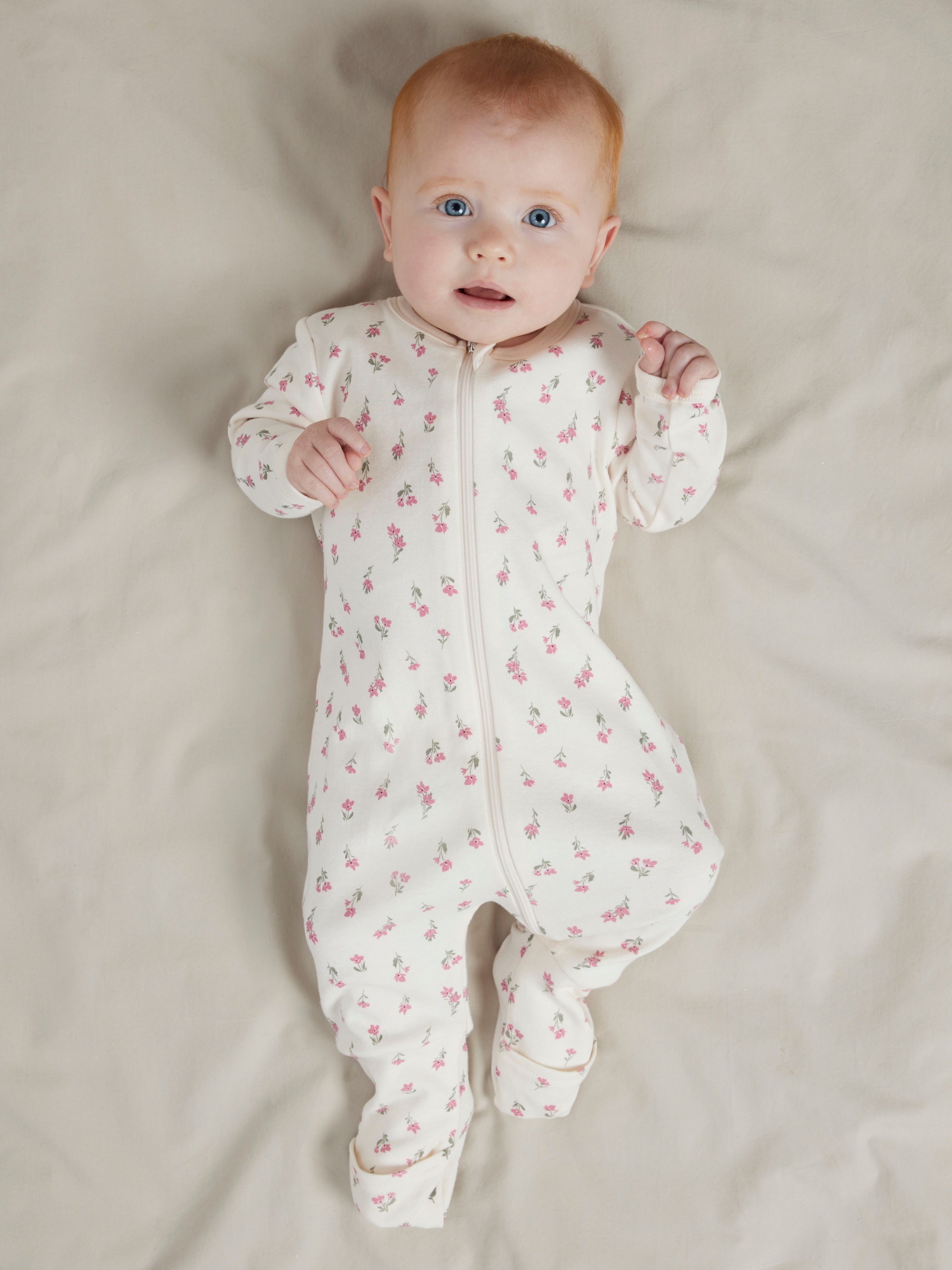 Name It Schlafanzug »NBFNIGHTSUIT 2P ZIP FF FLOWER NOOS« Packung, 2 tlg.