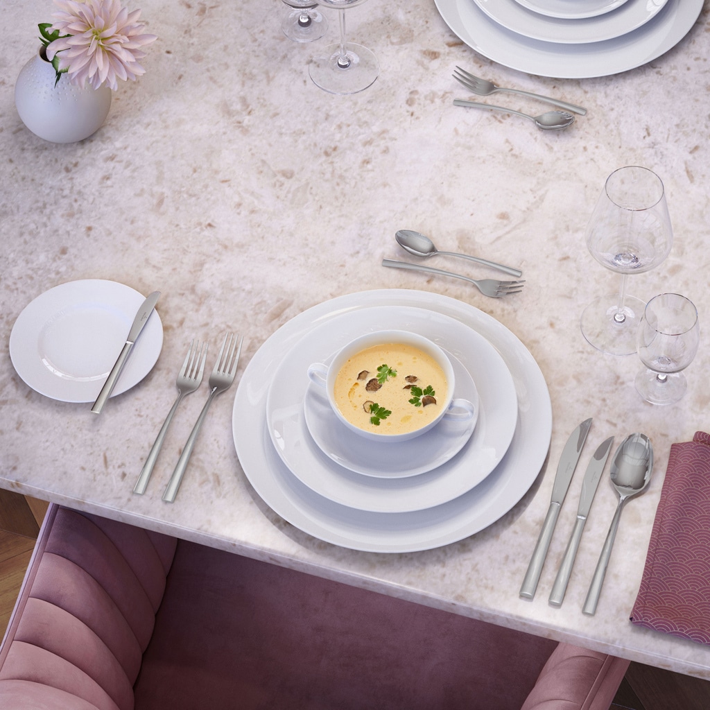 Villeroy & Boch Tafelgabel »Tafelgabel Piemont 206 mm 6er Set silber« Spülmaschinenfest