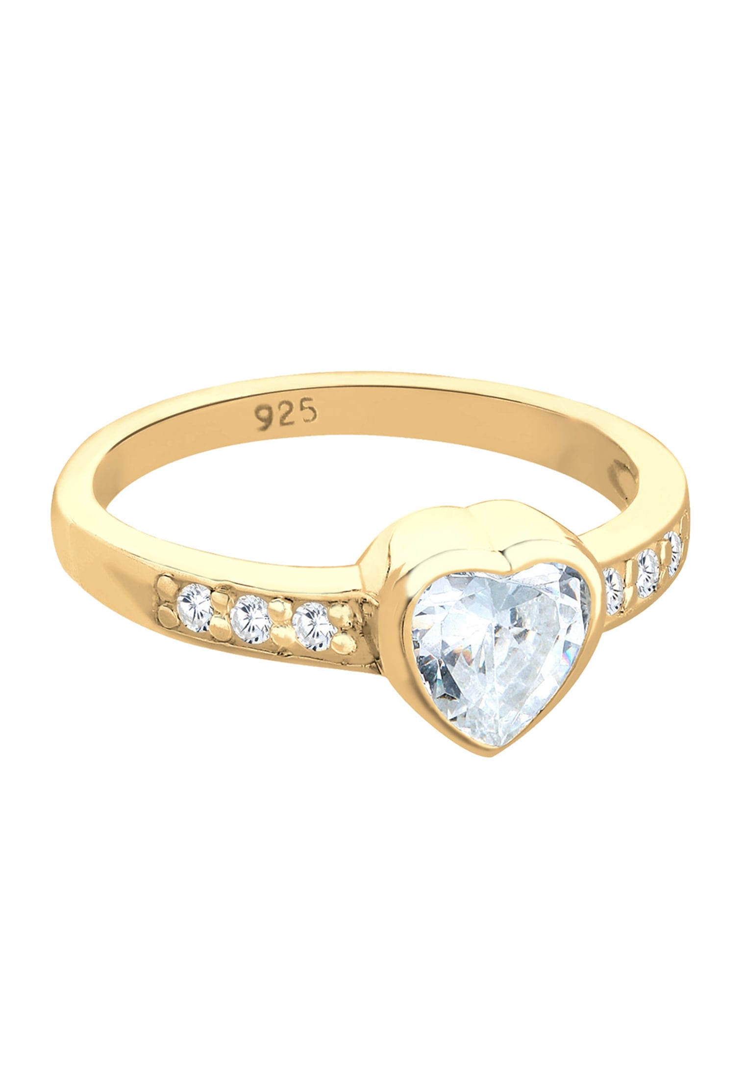 Elli Silberring »Ring Herz Zirkonia Symbol Verlobung 925 Silber«