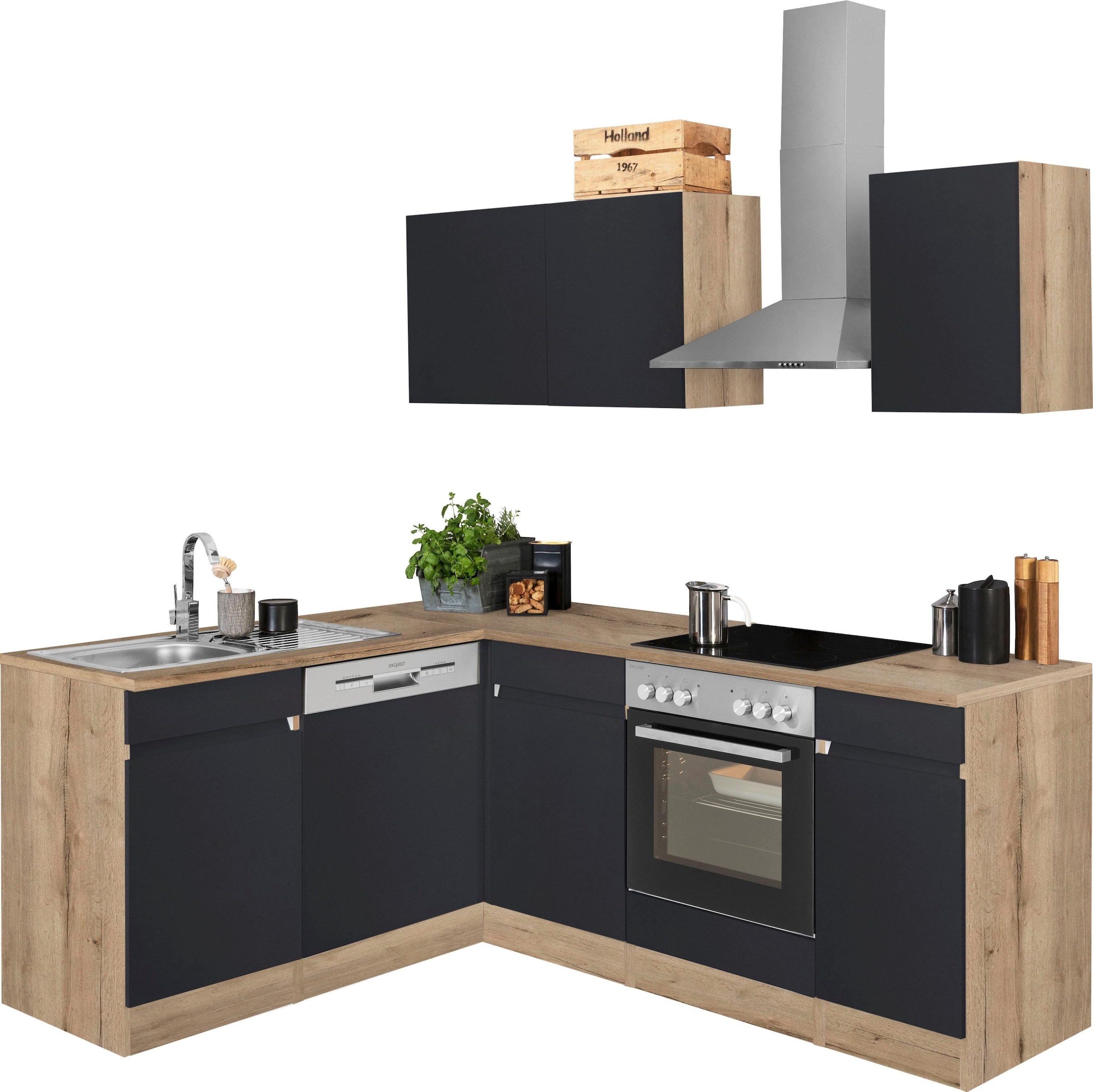 Winkelküche mit x 210 E-Geräten, bei OPTIFIT 175 cm Stellbreite »Roth«, OTTO online