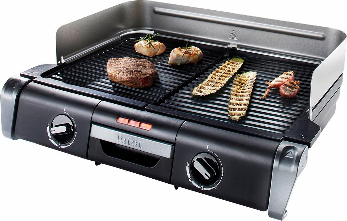 Tefal Tischgrill »TG8000 Family« 2400 W 2 getrennte Grillroste -stufenlose Thermostate, individuell wählbar in schwarz