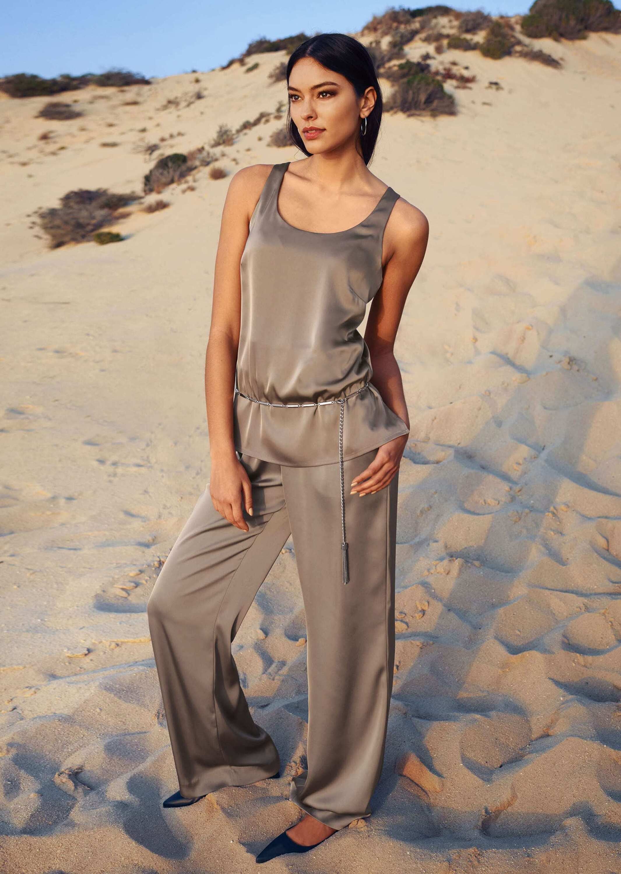 MADELEINE Trägertop »Blusentop Top aus feinem Glanz-Satin«