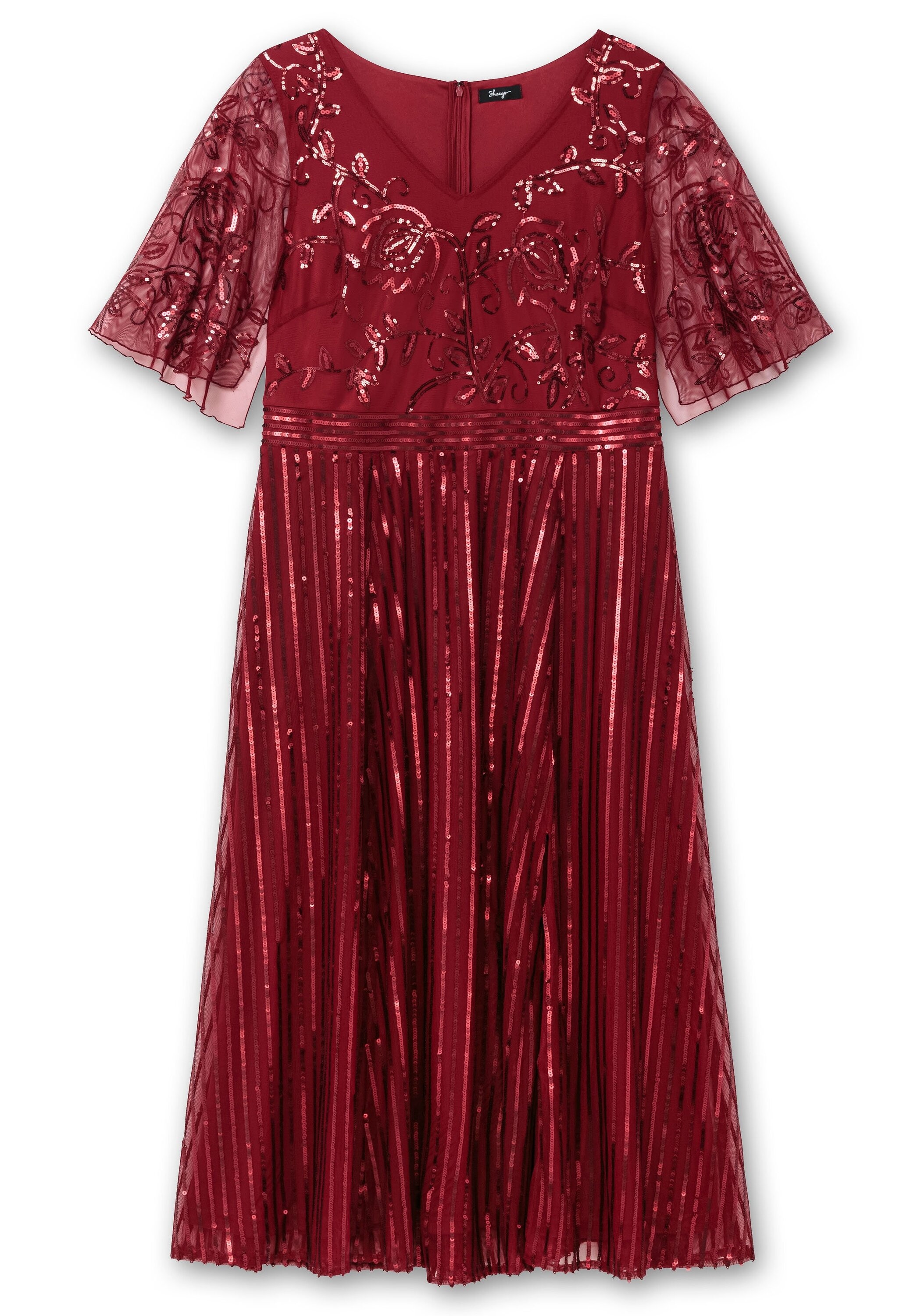 Sheego Abendkleid »Abendkleid mit Pailletten und Meshrock«