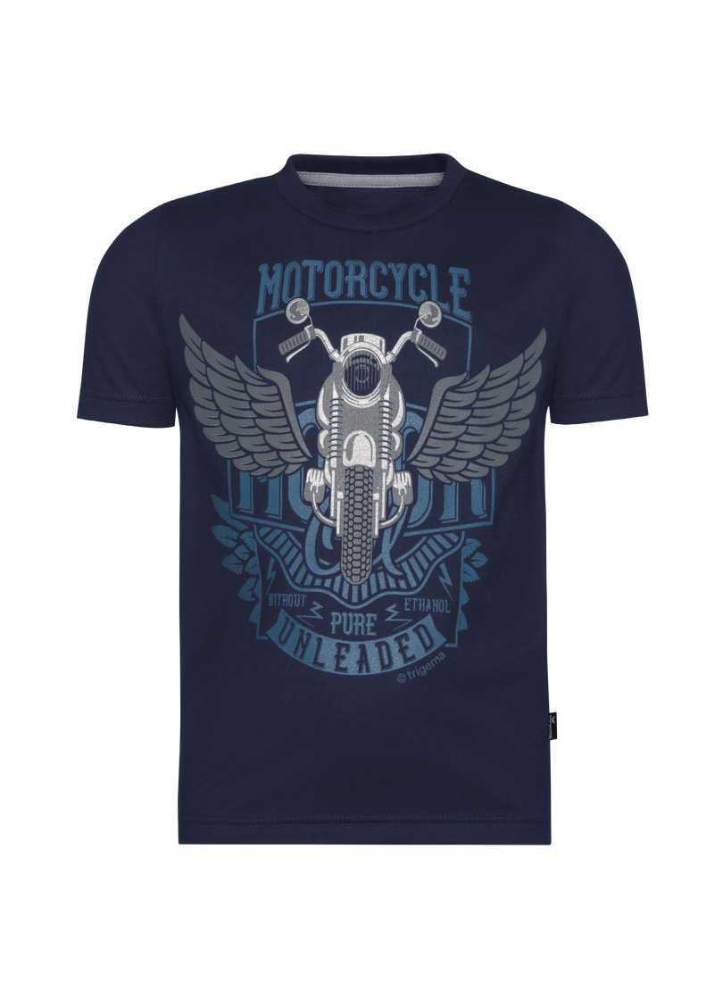 Trigema T-Shirt »TRIGEMA T-Shirt mit großem Motorrad-Printmotiv«, (1 tlg.)