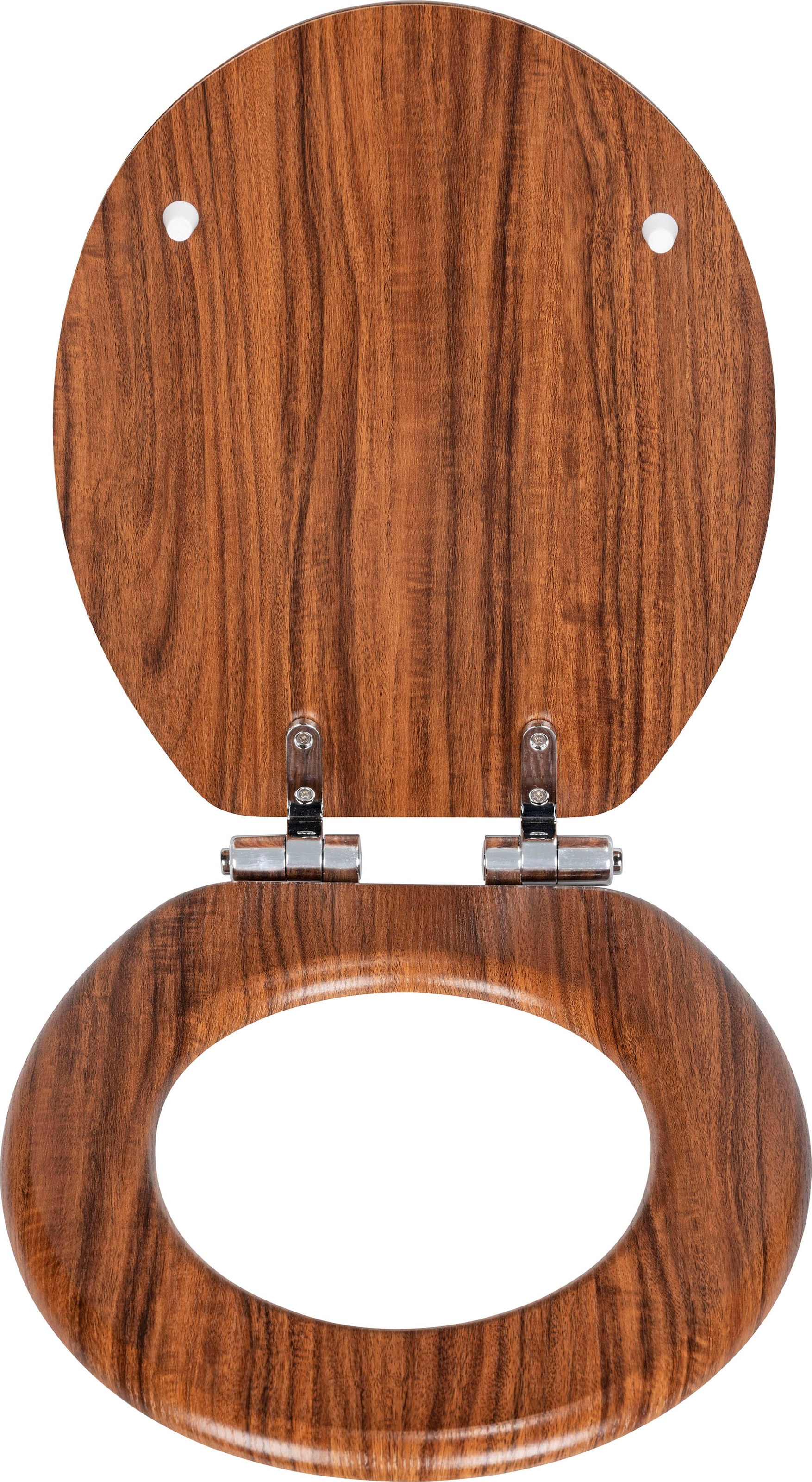 WENKO WC-Sitz »Chestnut«, braun, aus FSC® zertifiziertem MDF, feuchtigkeitsresistent