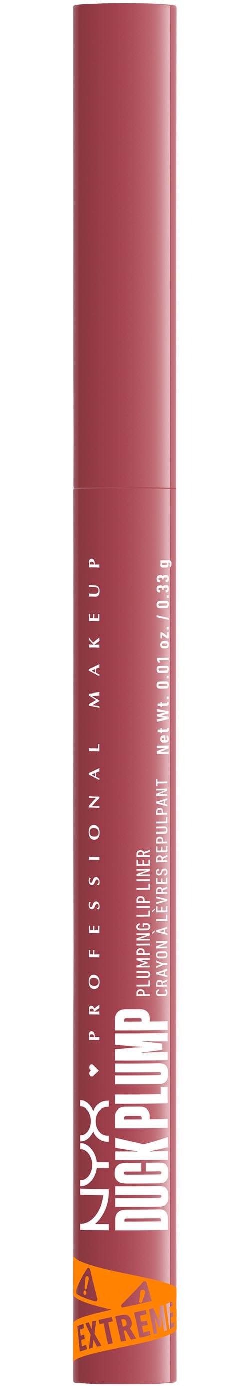 NYX Lippenstift »Professional Makeup Duck Plump Plumping Lip Liner Lippenkonturenstift«, Polstert die Lippen natürlich auf, angeschrägte Spitze.