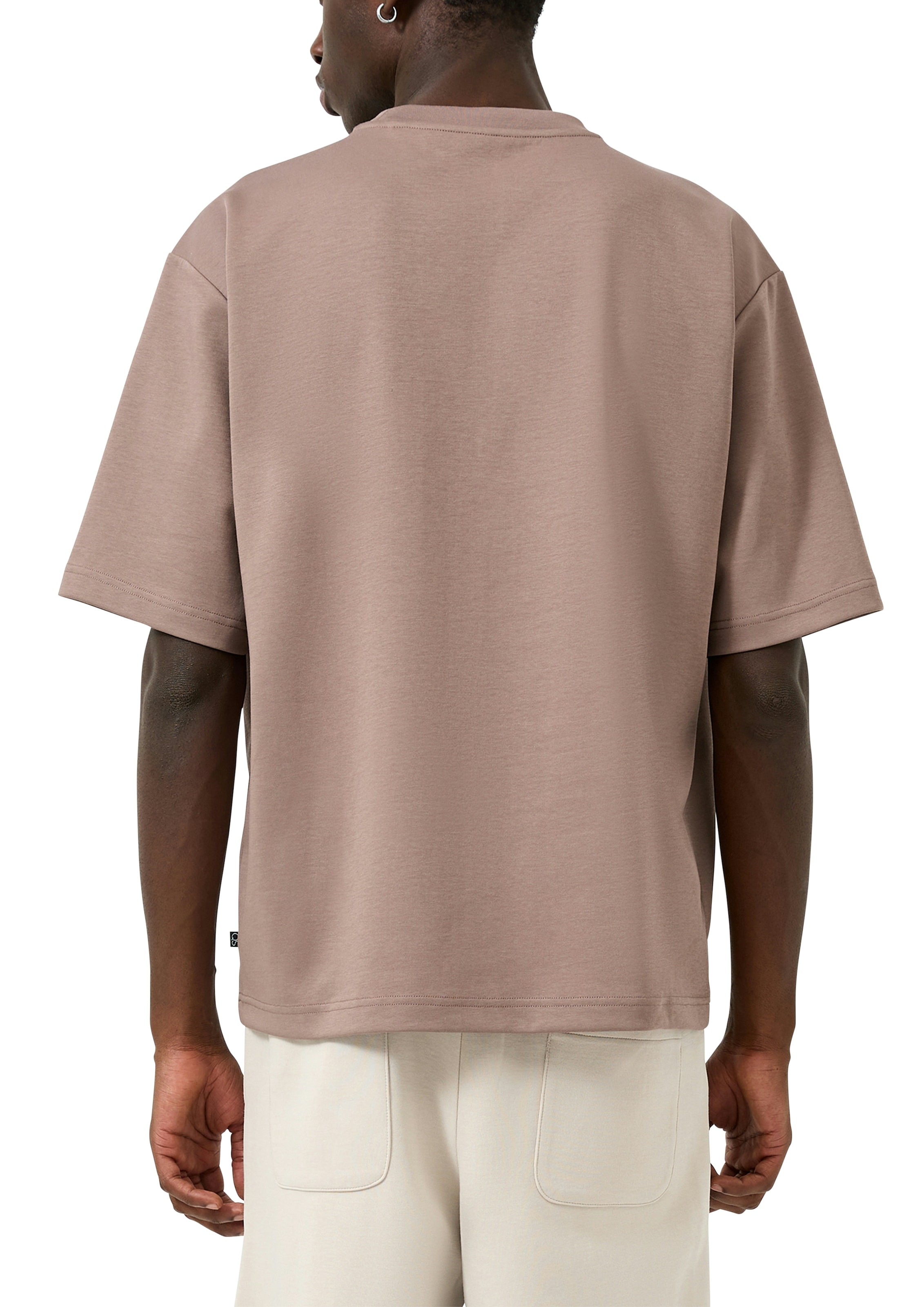 QS Kurzarmshirt mit kleiner Logo-Stickerei