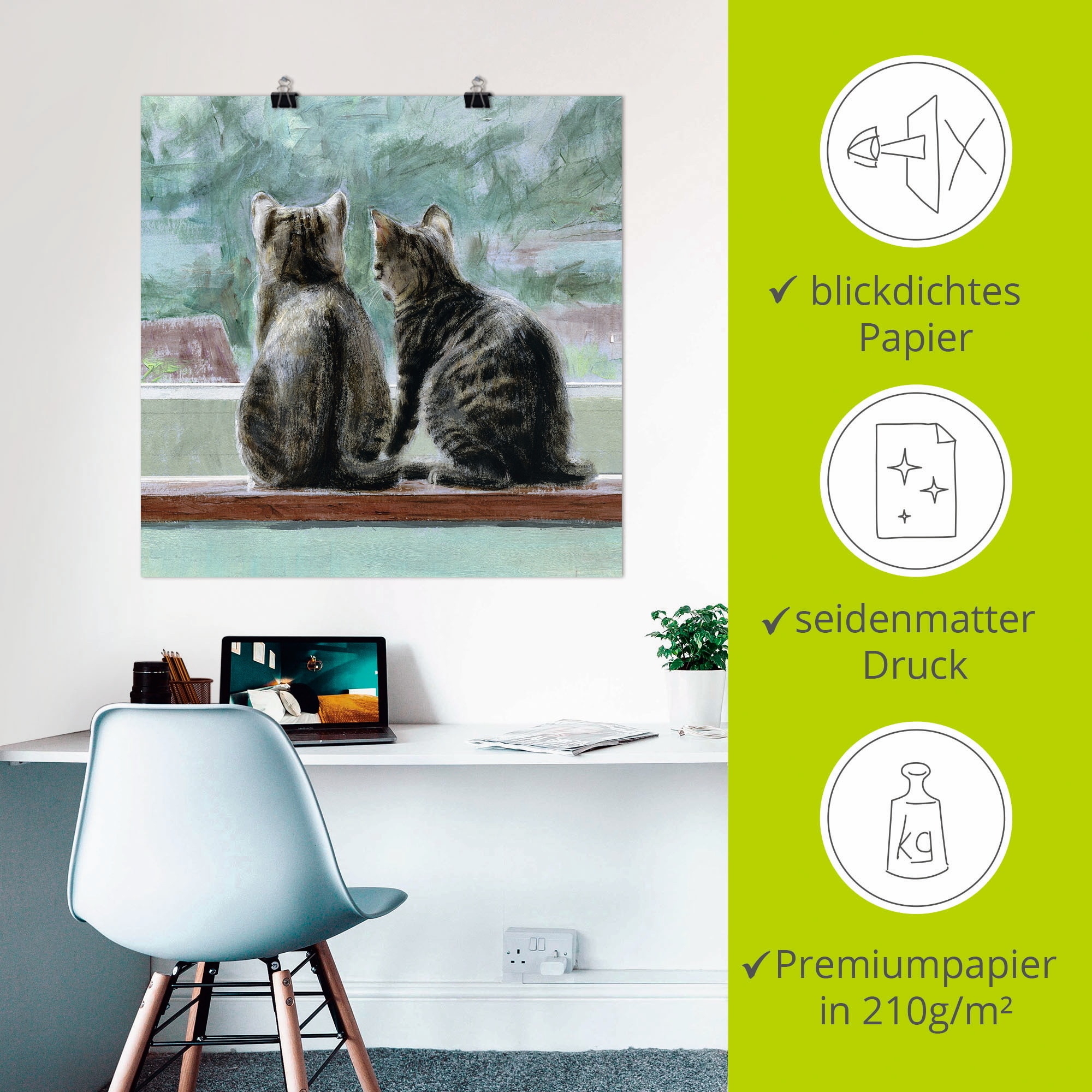 Artland Wandbild »Schöne Aussicht«, Haustiere, (1 St.), als Leinwandbild, Poster in verschied. Größen