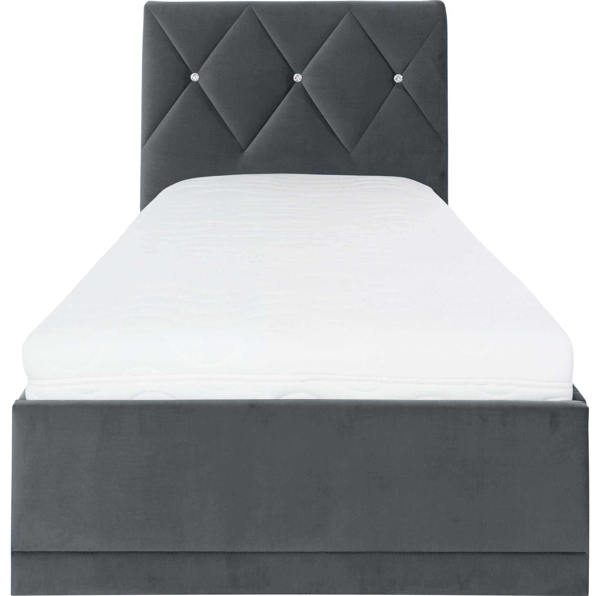 Westfalia Schlafkomfort Polsterbett »Adamas« auch mit Bettkasten, Knopfheftung mit Strasssteinen