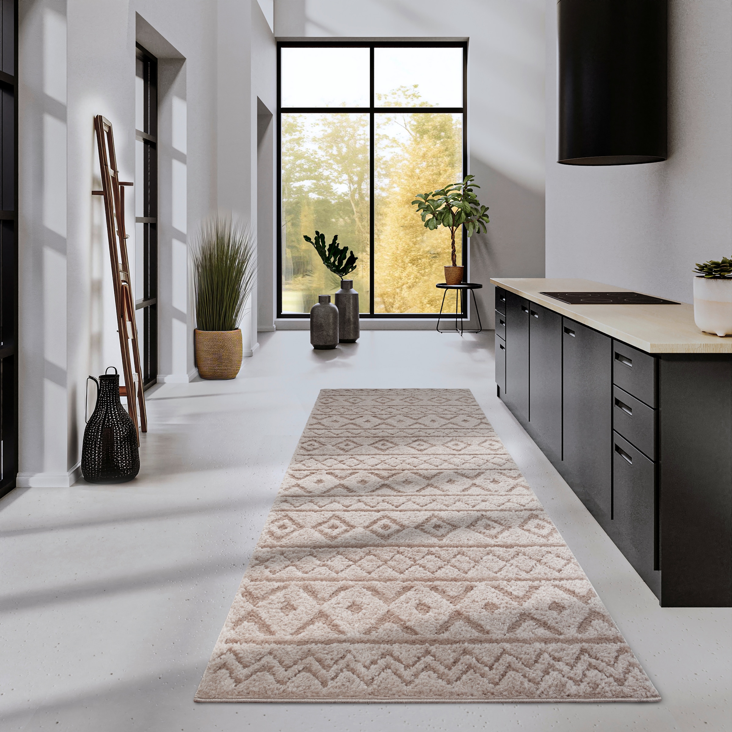 ELLE DECORATION Designteppich »Itinerance«, rechteckig, 18 mm Höhe, Hochflor, Shaggy, Läufer, weich, Langflor, modern, Hoch Tief Effekt