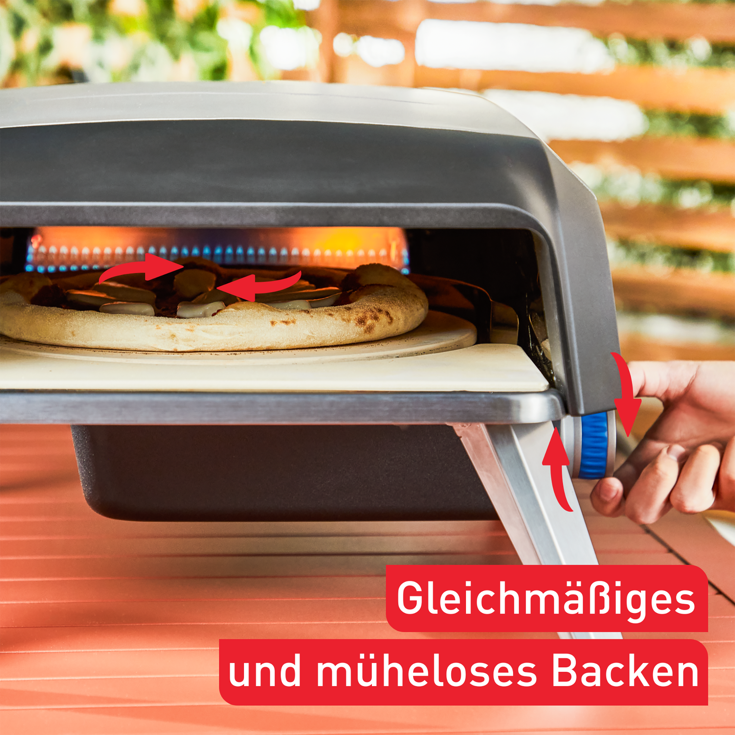 Tefal Pizzaofen »JM4130 Pizza Pronto«, mit drehendem Pizzastein und Pizzaschaufel