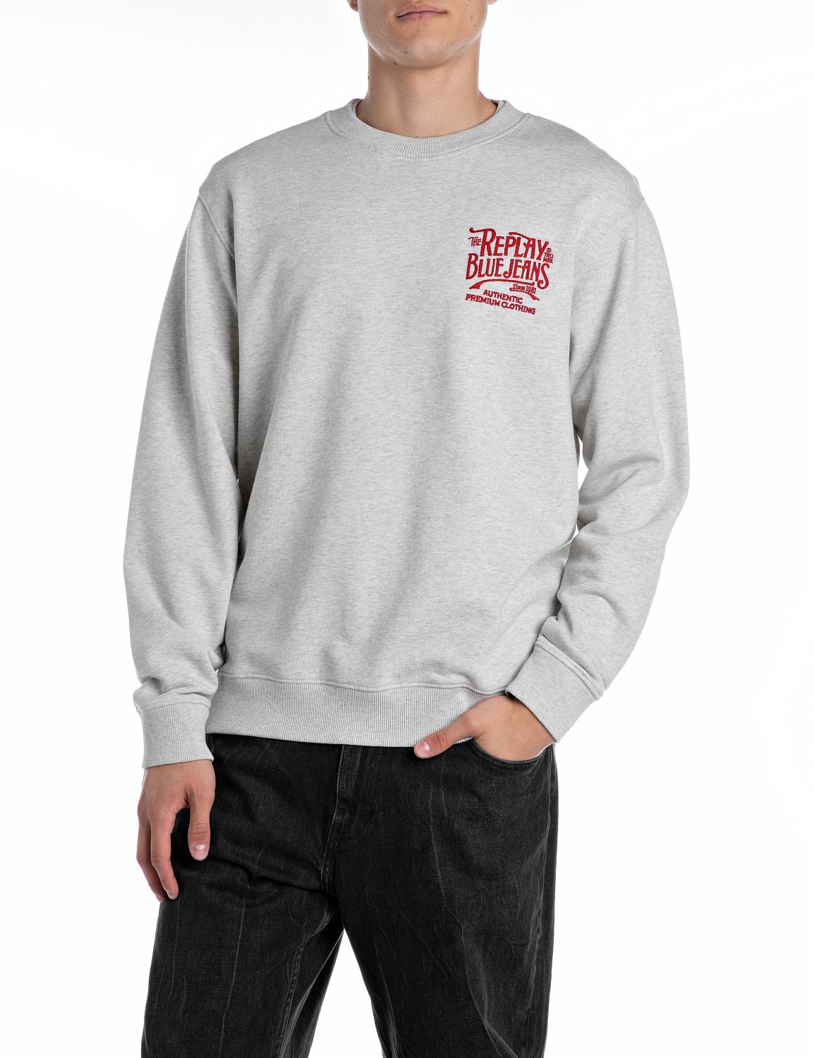 Replay Sweatshirt, mit Stickerei auf der Brust
