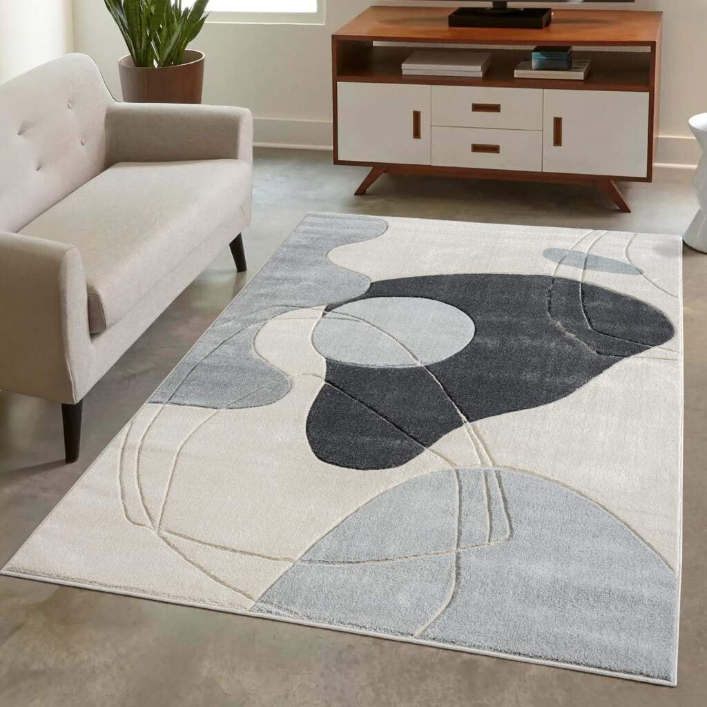 Carpet City Teppich »BONITO7158«, rechteckig, Flachflor, Hochtief-Muster/ 3D-Effekt, Geo-Muster, für Wohnzimmer