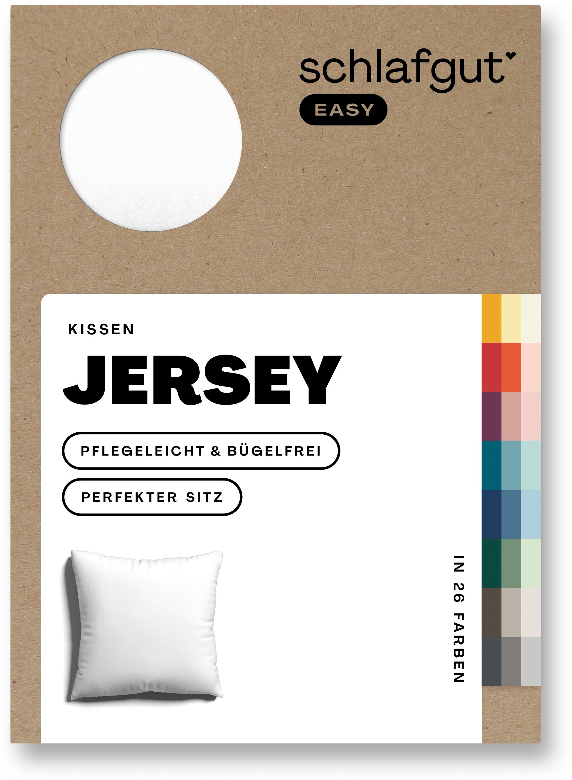 Schlafgut Kissenbezug »EASY Jersey« Kissenhülle mit Reißverschluss, weich und saugfähig, Kissenbezug