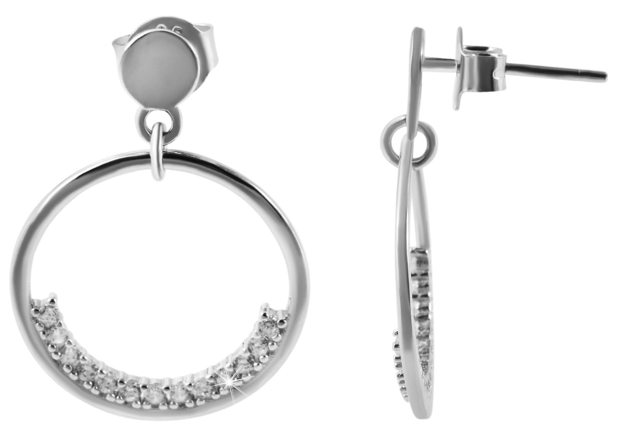 Adelia´s Paar Ohrstecker »Damen Ohrringe ¿ Ohrstecker aus 925 Silber mit Zirkonia«