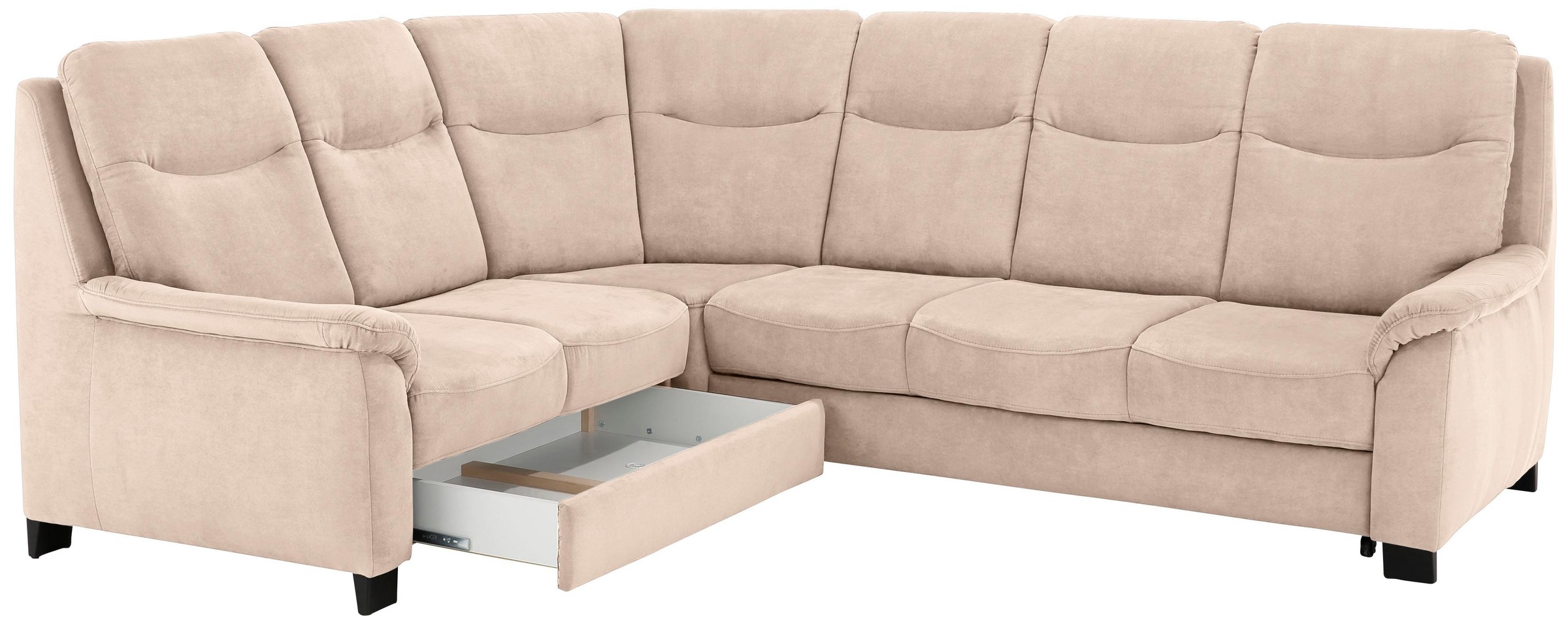 Home affaire Ecksofa »Boccaccio L-Form«, mit Federkern, incl. Kopfteilverstellung, wahlweise Bettfunktion