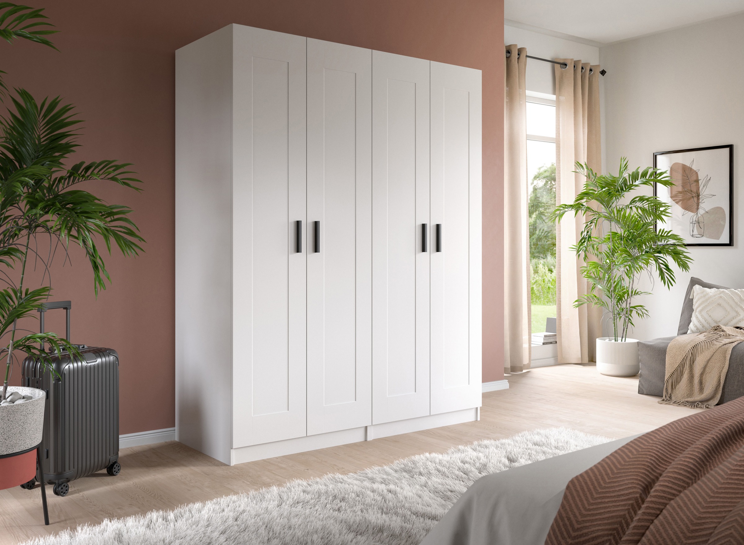 Home affaire Kleiderschrank »Farmsen, TOPSELLER!, Schlafzimmerschrank, Garderobe, Schrank« Schrank-Kombi, Schlafzimmer, Garderobenschrank, Flur,  Set best. aus: 2 Kleiderschränken, individuell platzierbar