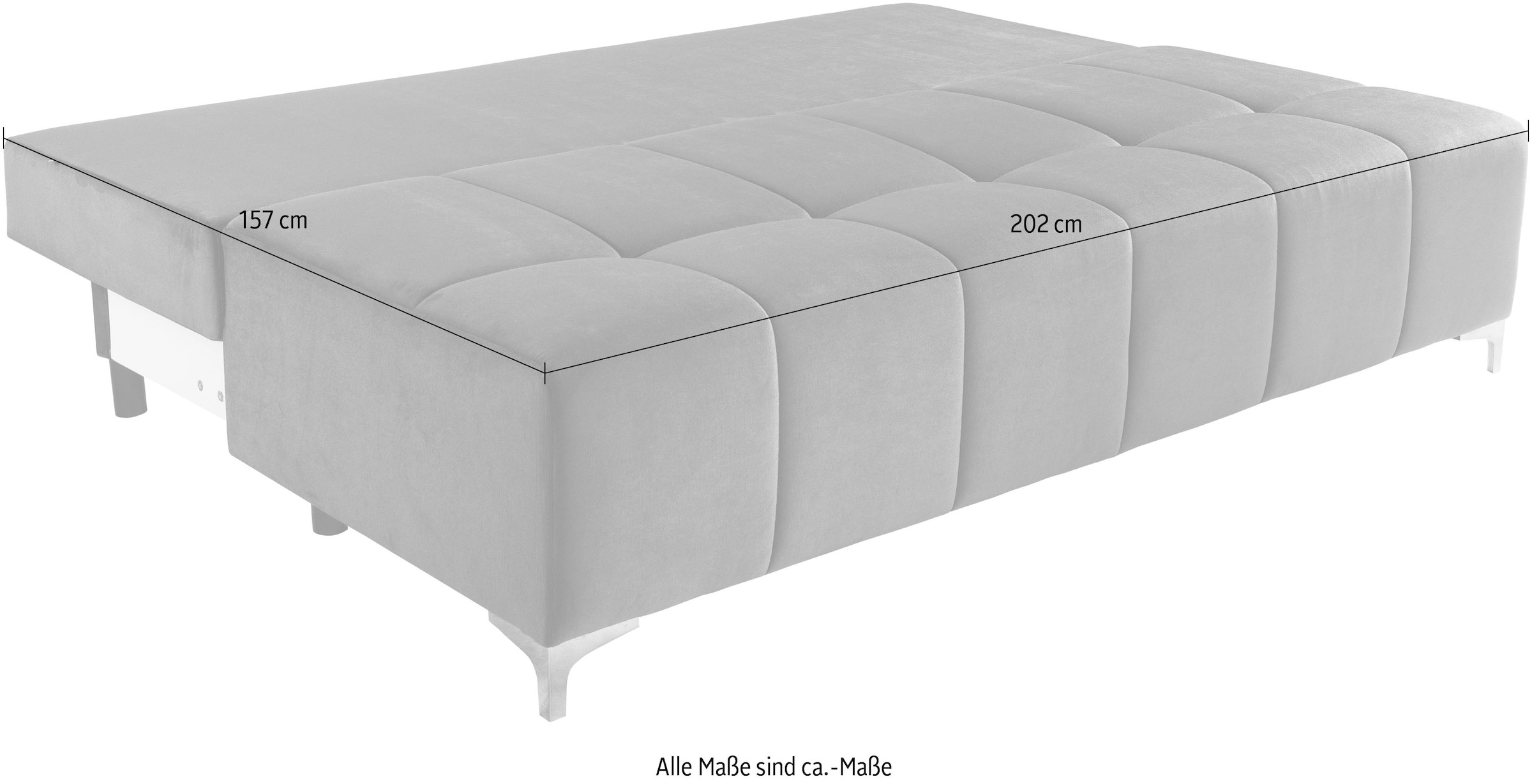 exxpo - sofa fashion 3-Sitzer »Schlafsofa mit Bettfunktion, Bettkasten, mit Federkernpolsterung«, bequem, mit hochwertigem Funktionsbeschlag für mehr Komfort