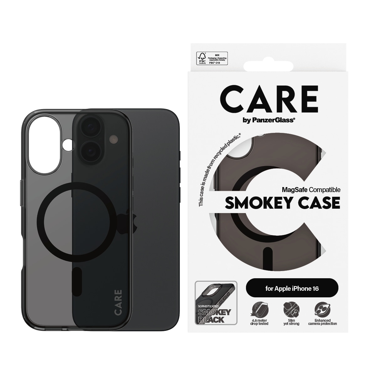 Handyhülle »Smokey Case für Apple iPhone 16«, Backcover, Schutzhülle,...