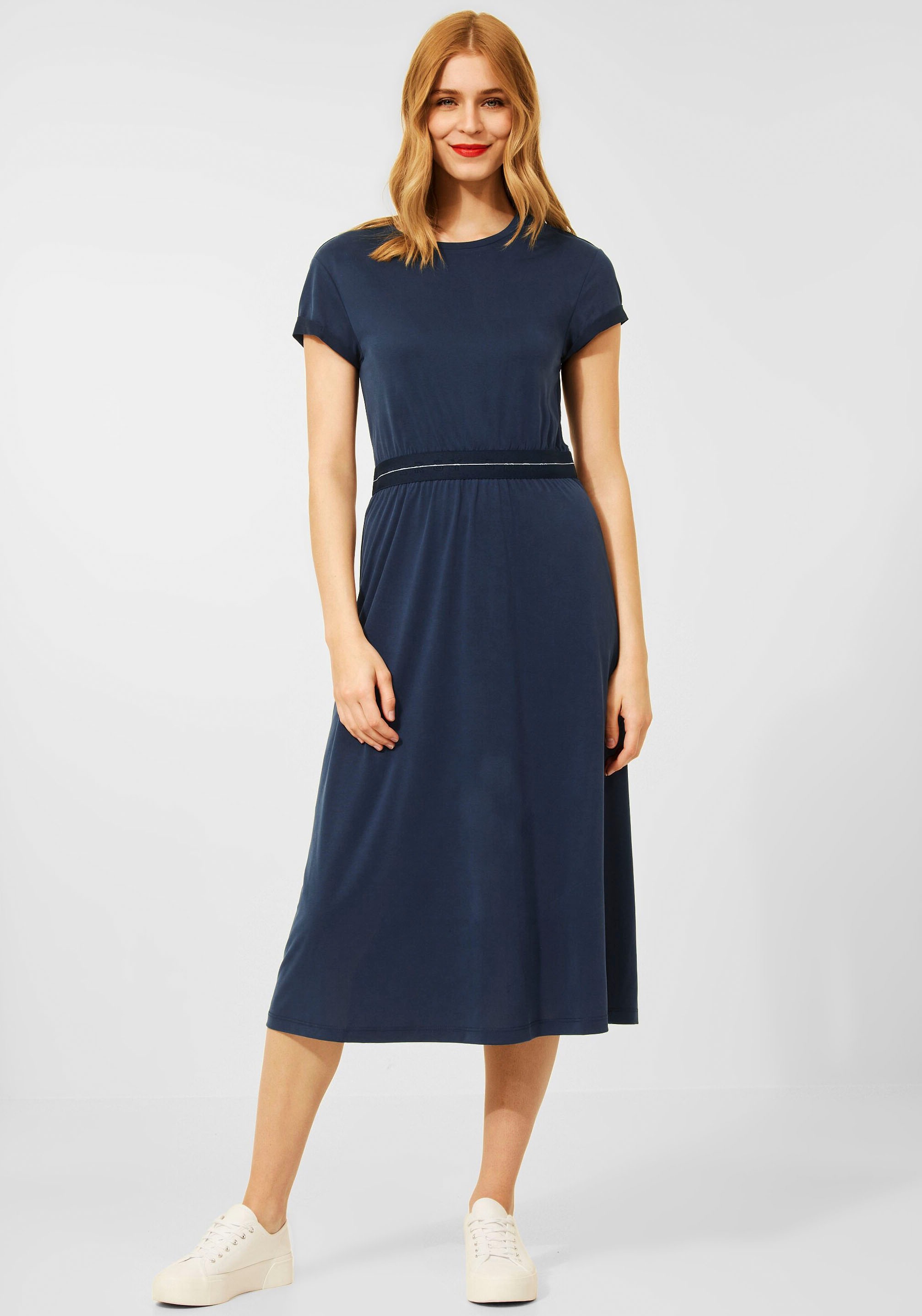 STREET ONE Jerseykleid, in Unifarbe