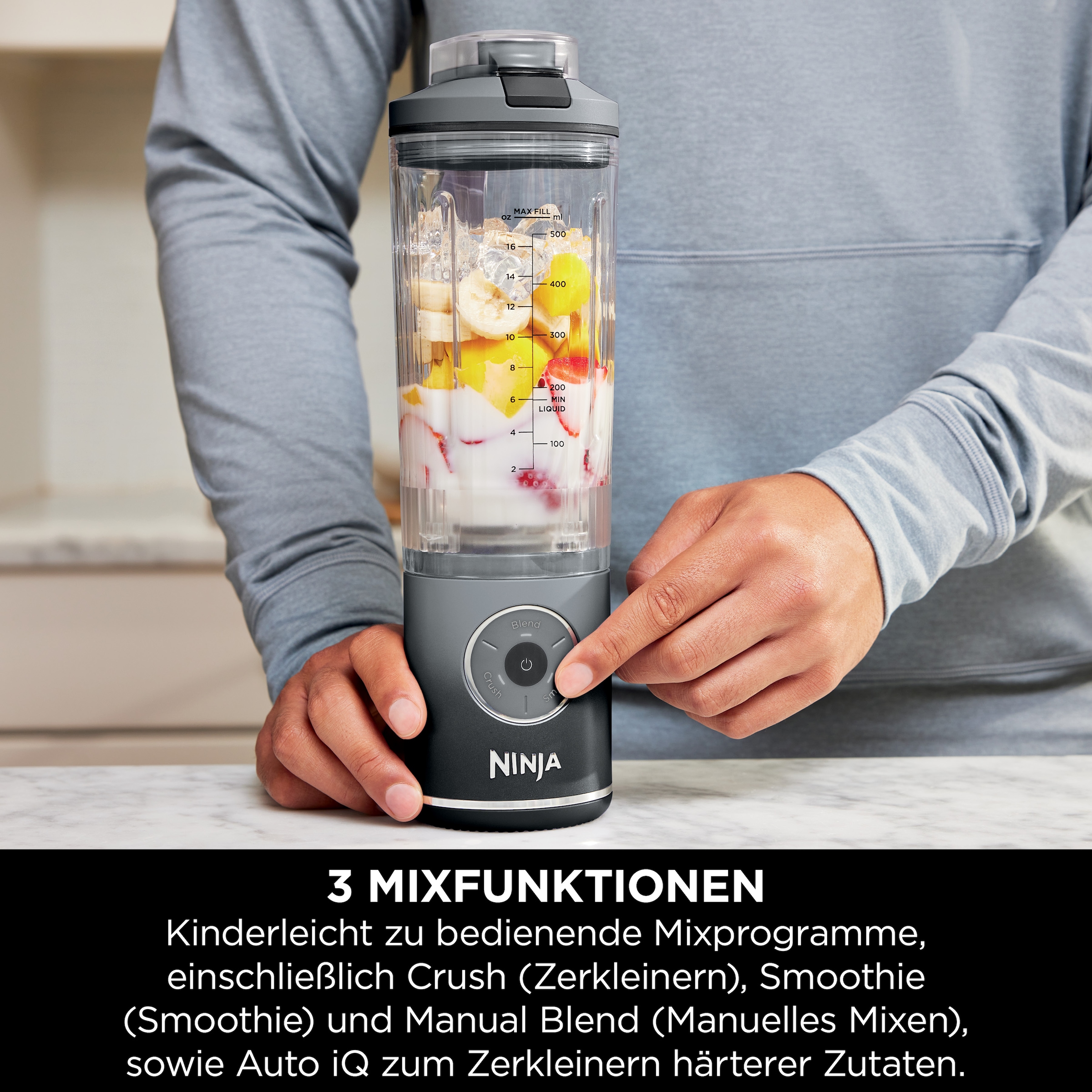 NINJA Standmixer »Blast Max  - Grau BC251EUGY«