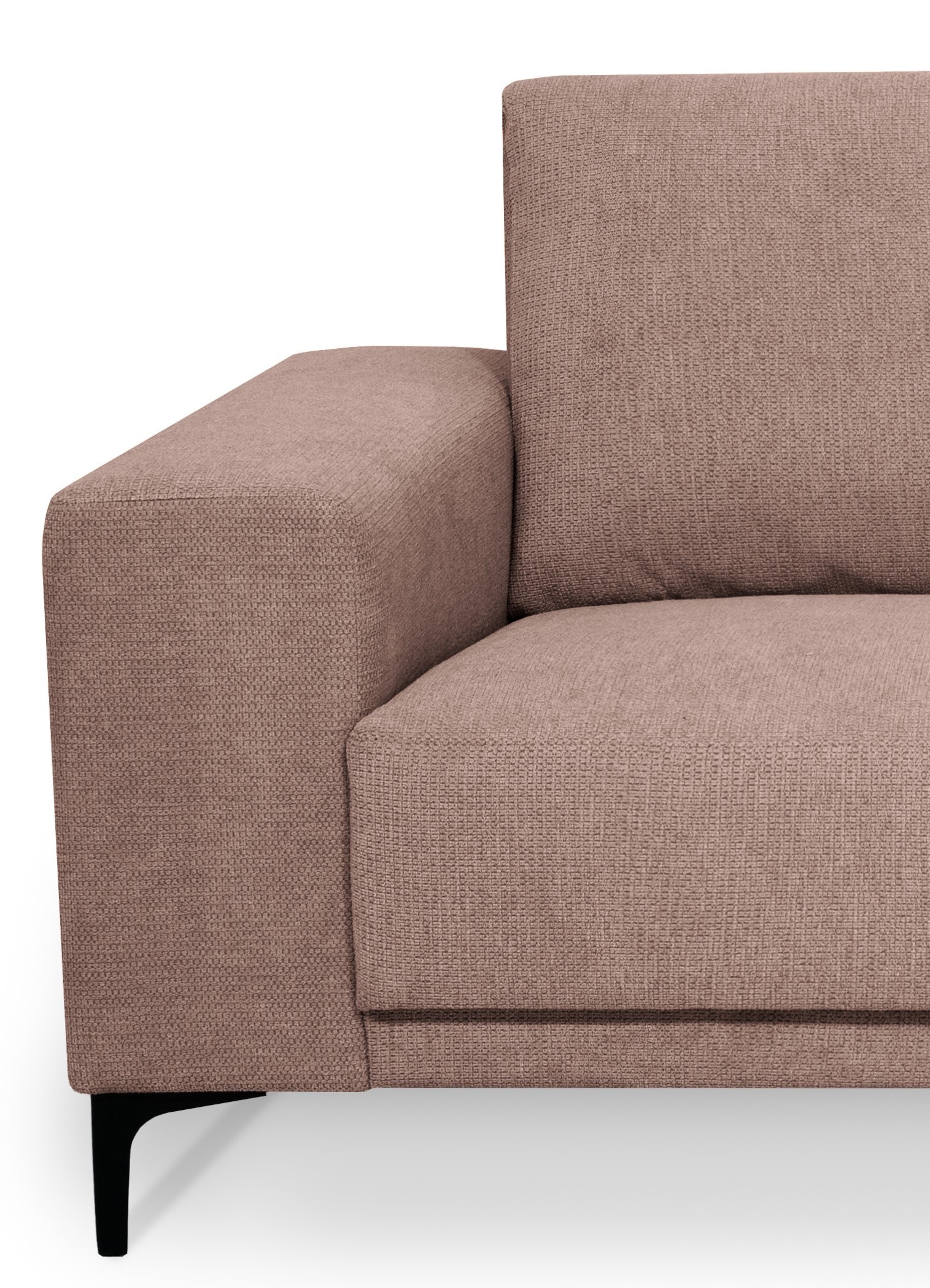 Places of Style Ecksofa »Xander, L-Form,«, Breite 289 cm, Webstoff, Soft-Touch Chenille, schwarze Metallfüßen