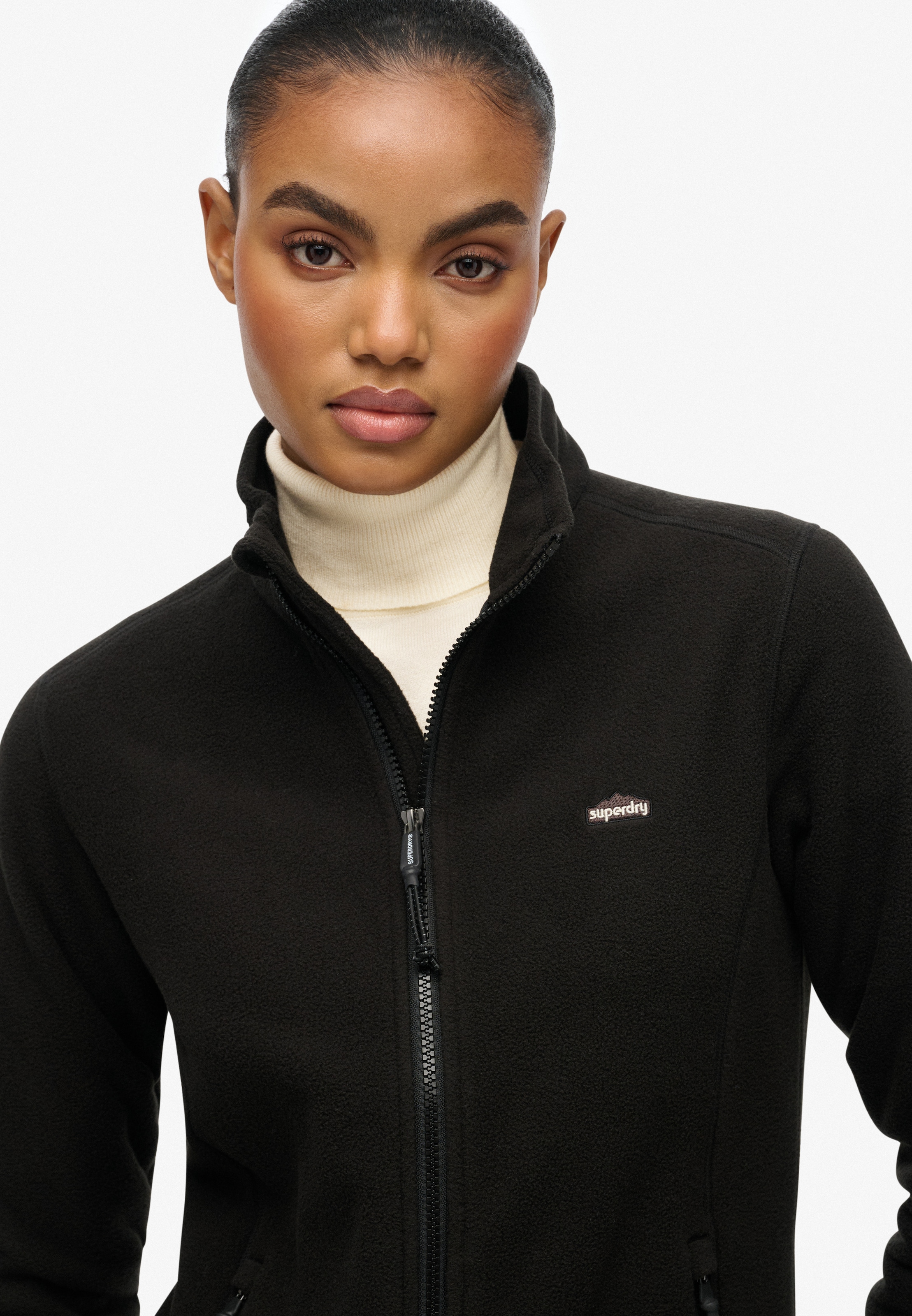 Superdry Fleecejacke »POLAR FLEECE FULL ZIP« ohne Kapuze