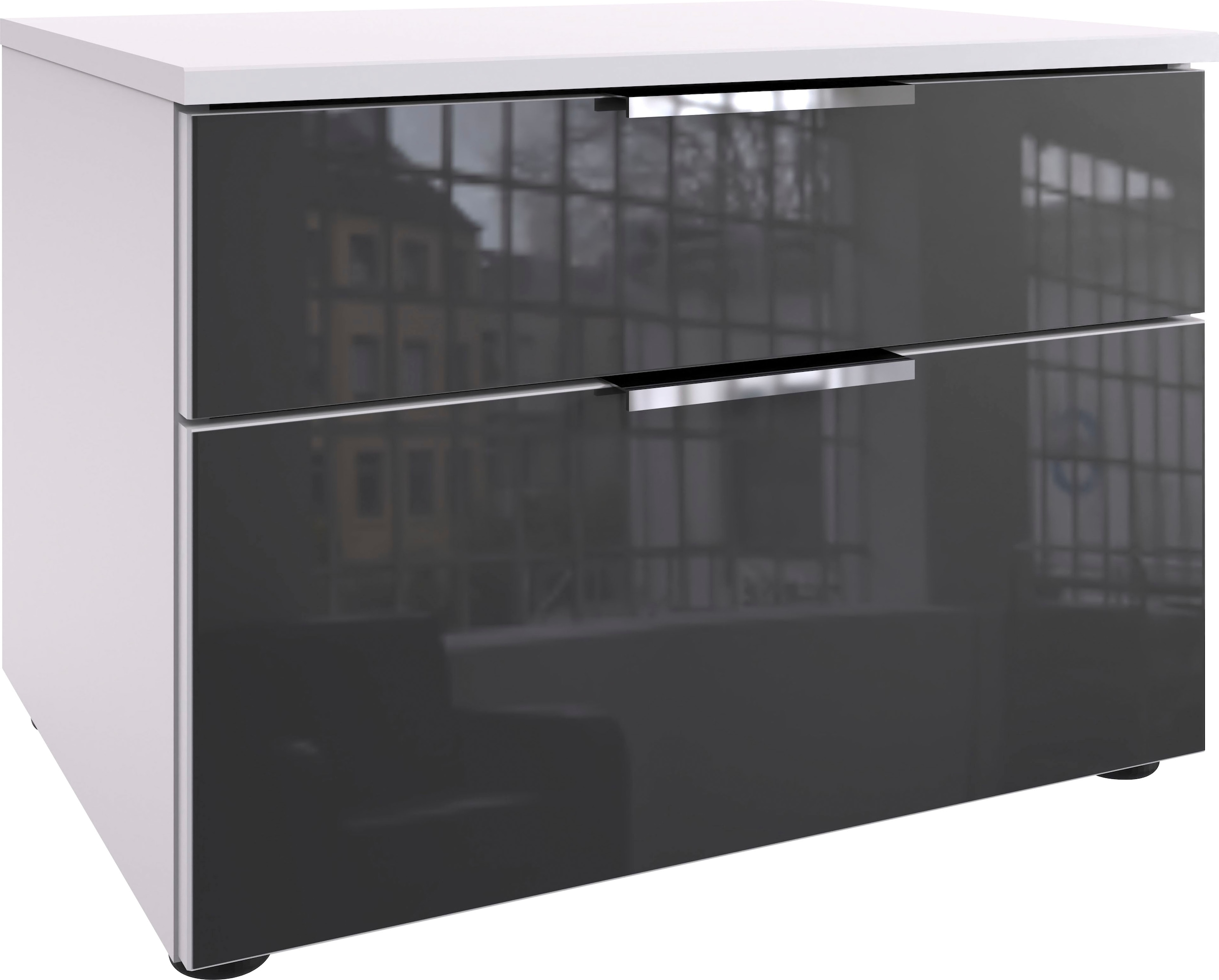 Wimex Nachtkommode »Level36 C by fresh to go«, mit Glaselementen auf der Front, soft-close Funktion, 54cm breit