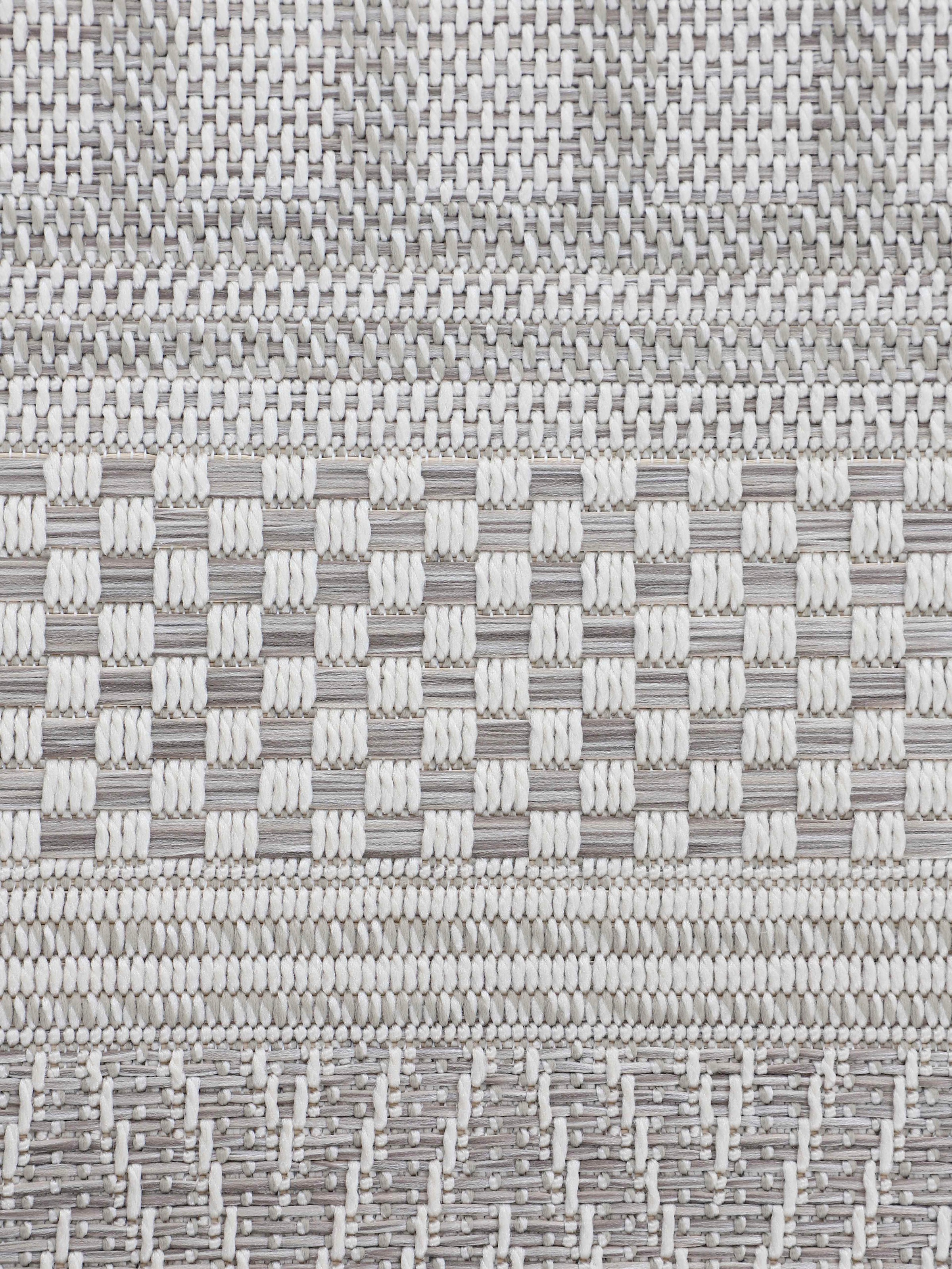 carpetfine Teppich »Boho 100«, rund, 4 mm Höhe, robustes Flachgewebe, Sisal Optik, UV-beständig, Außenbereich