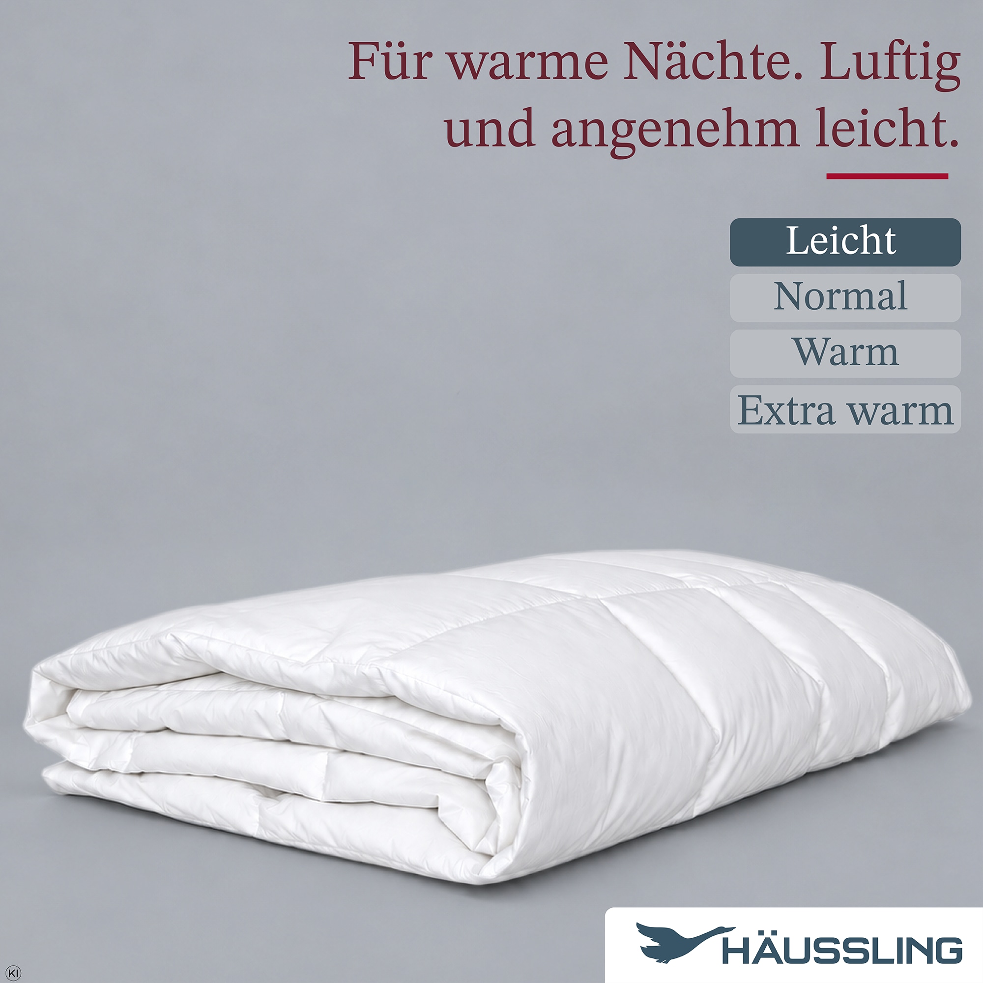 Haeussling Daunenbettdecke + Kopfkissen »Swiss Royal« Bettdecken-Set mit Kopfkissen, 135x200 oder 155x220 cm, Sommer, Winter