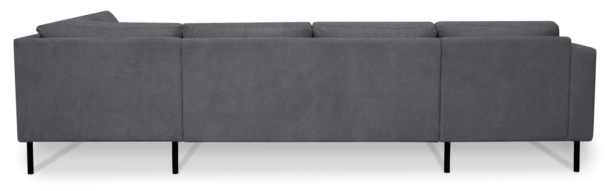 Places of Style Wohnlandschaft »Cesola«, in weichem Chenille-Stoff, Breite 327 cm, mit schwarzen Metallfüßen