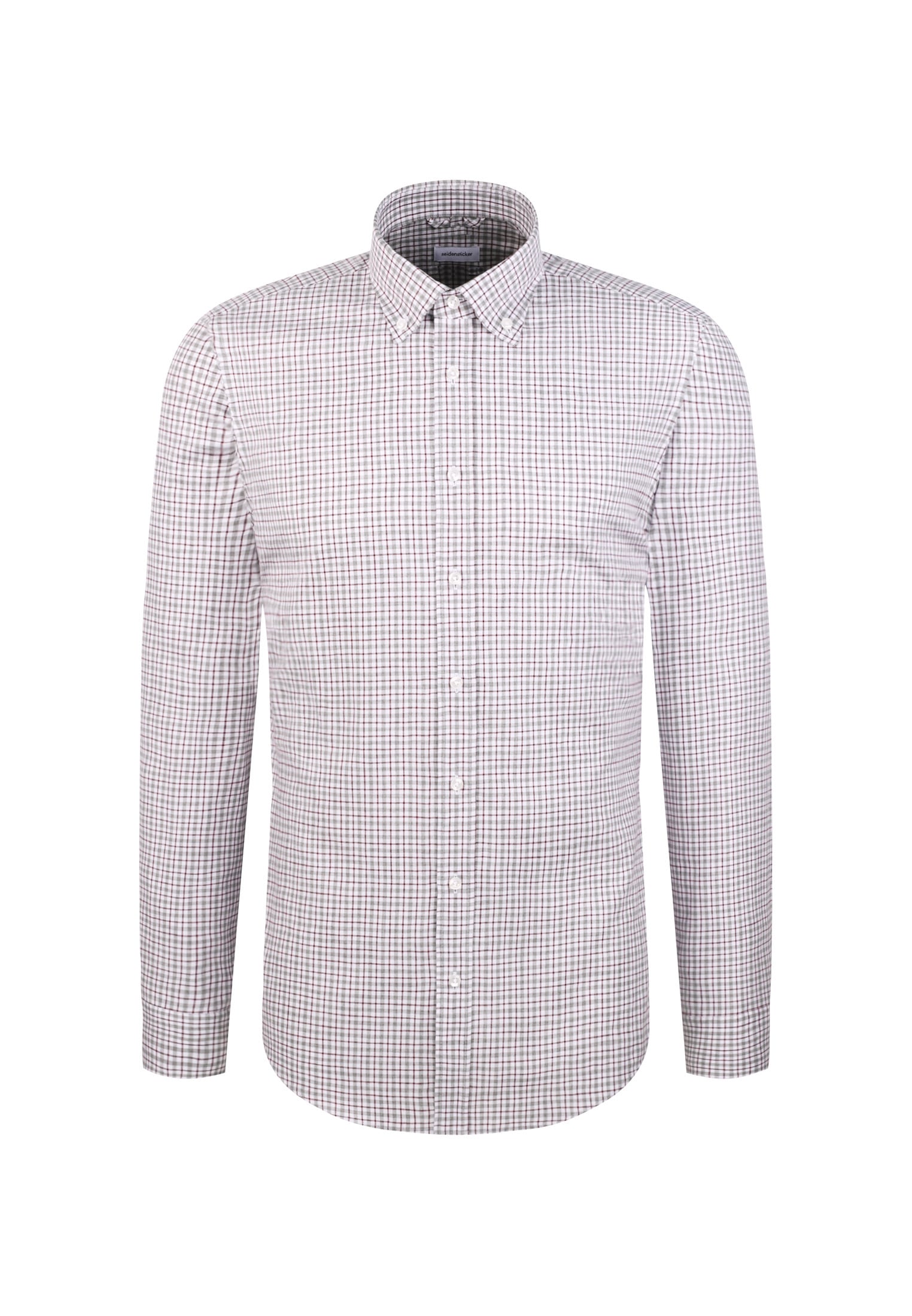 seidensticker Flanellhemd »Schwarze Rose« Slim 1/1 Button-Down-Kragen Karo