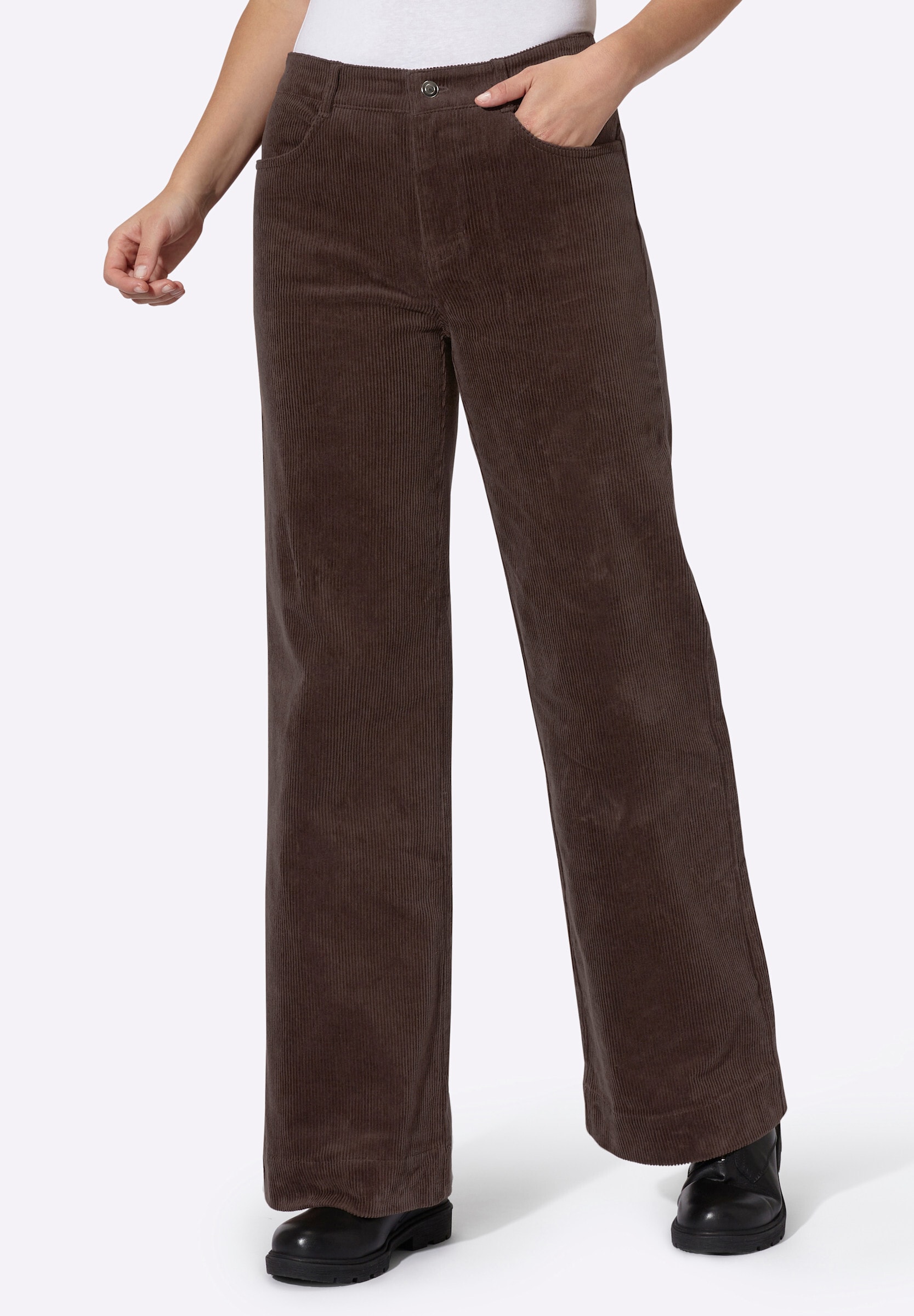 heine 5-Pocket-Hose »Cord-Hose Cordhose mit weitem Bein«