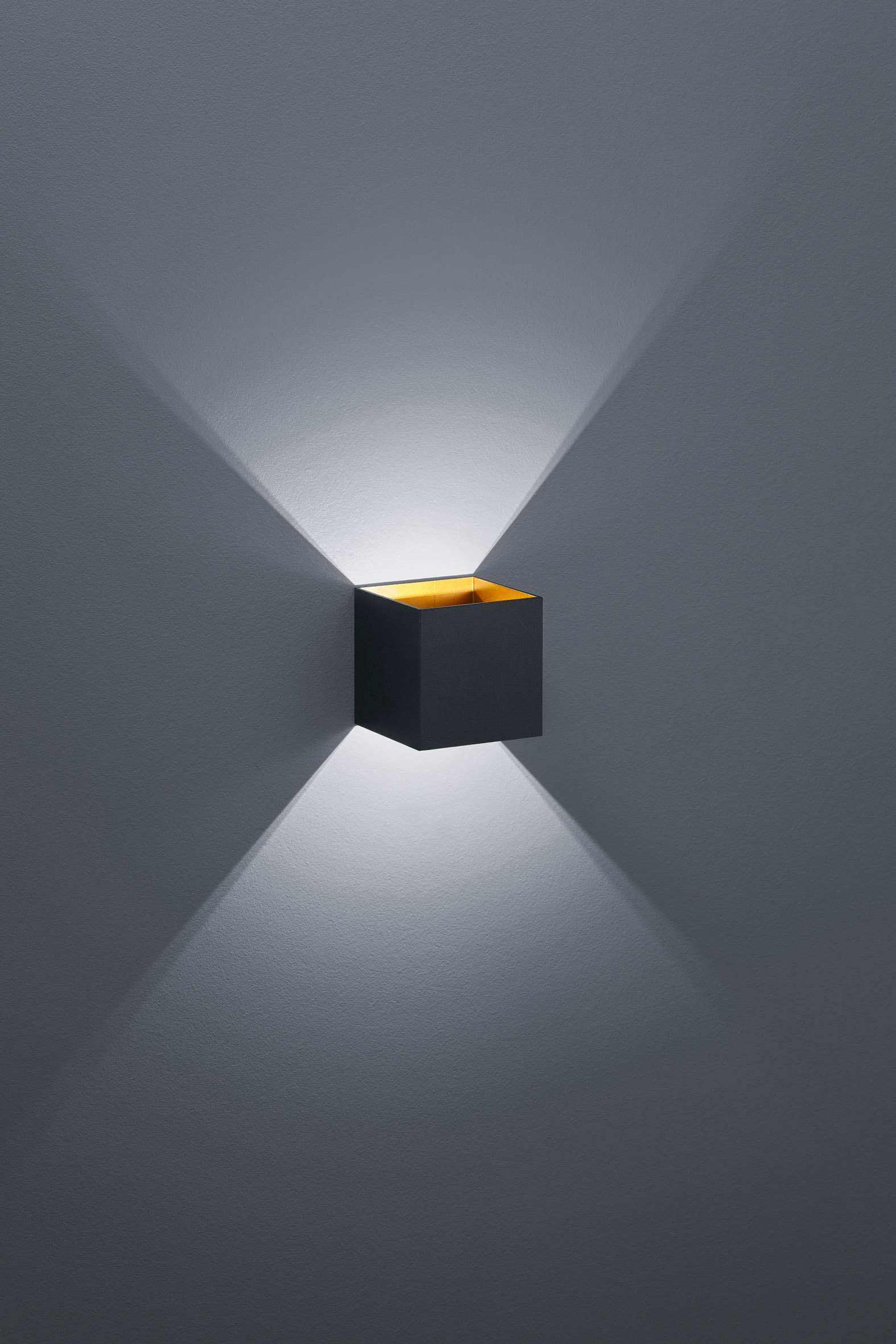 TRIO Leuchten LED Wandleuchte goldfarbig up-and-down online Innenseite Beleuchtung, OTTO schwarz bestellen mit 1 bei flammig-flammig, »Louis«
