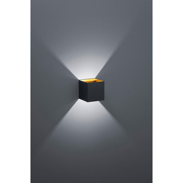 TRIO Leuchten LED Wandleuchte »Louis«, 1 flammig-flammig, schwarz mit  up-and-down Beleuchtung, Innenseite goldfarbig bestellen online bei OTTO