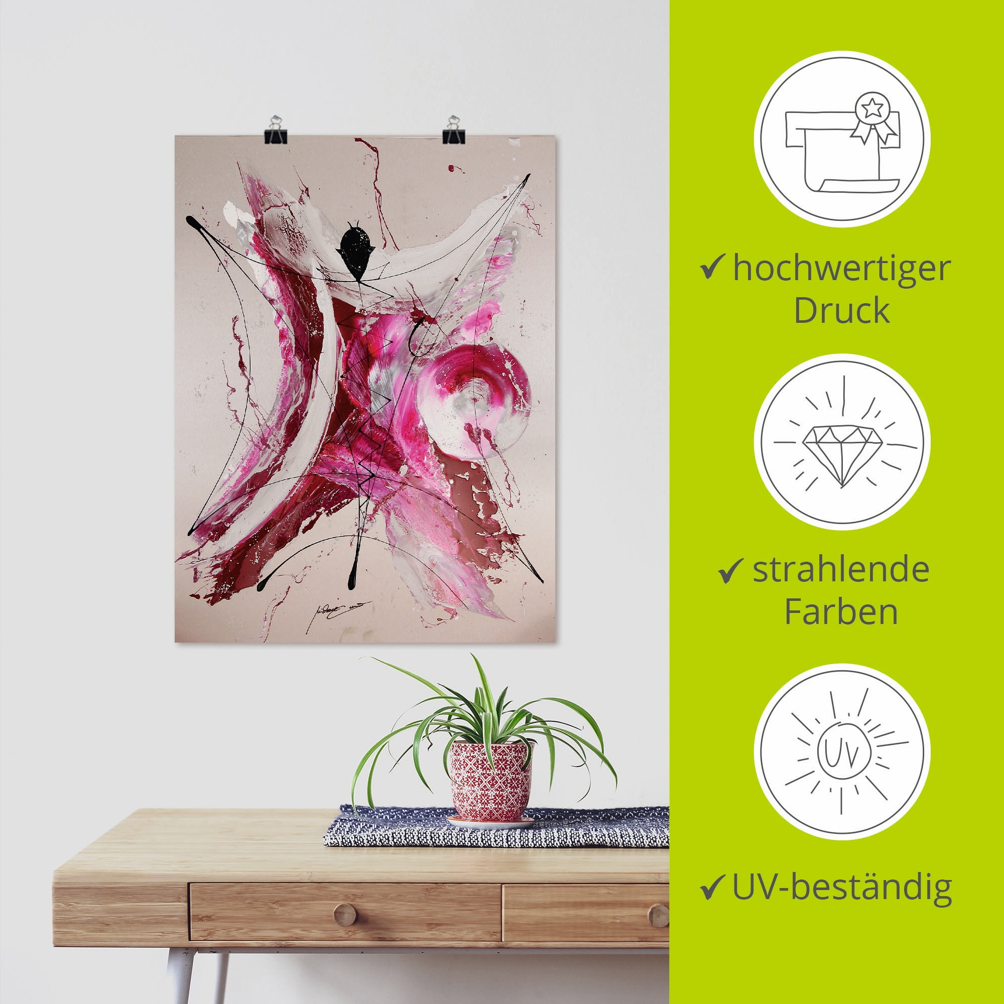 Artland Wandbild »Mephisto I«, Gegenstandslos, (1 St.), als Leinwandbild, Poster in verschied. Größen