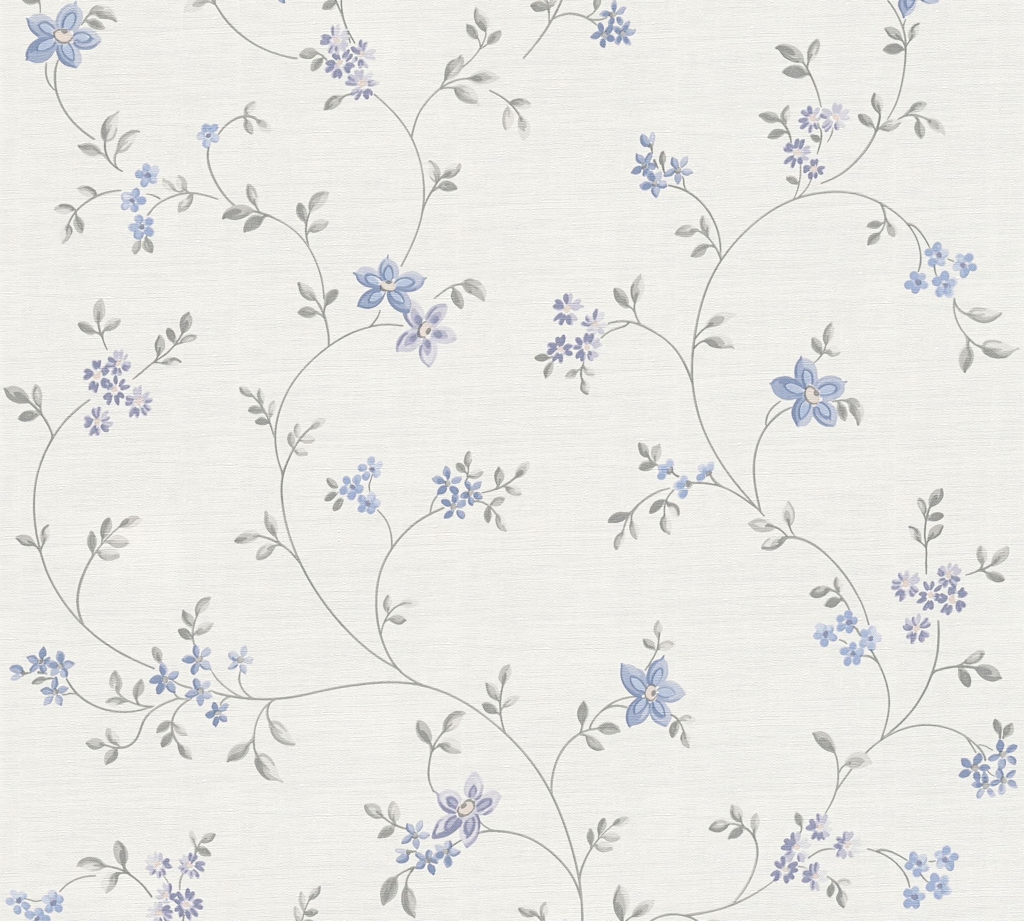 A.S. Création Vliestapete »Landhaustapete mit Blümchen« gemustert | matt | neutral leicht strukturiert Tapete Floral Blumenranke Tapeten Wohnzimmer Schlafzimmer Küche Design