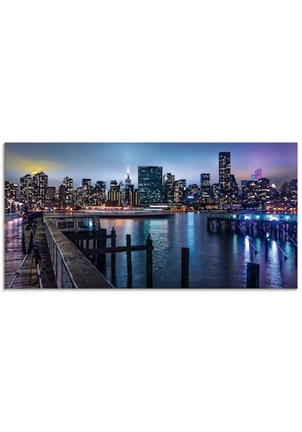 Artland Glasbild »New York Manhattan im Abendlicht«, Amerika, (1 St.) kaufen