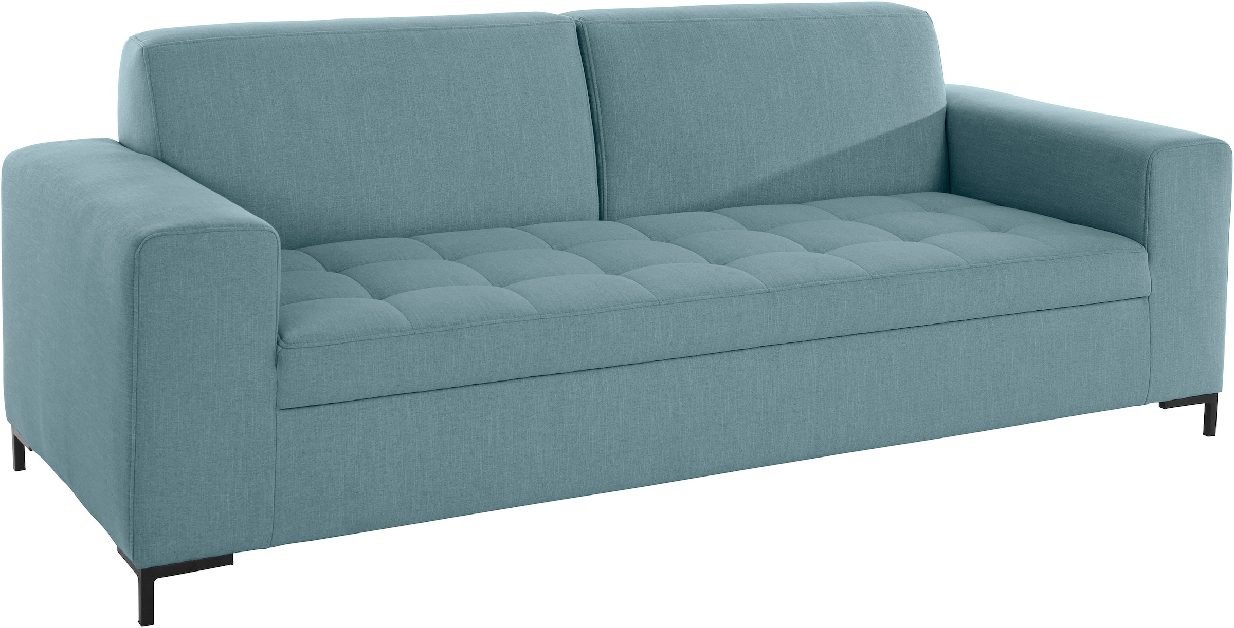 OTTO products 3-Sitzer »Grazzo, zeitlos und elegant, moderne Sitzheftung«, hochwertige Stoffe aus recyceltem Material, Steppung im Sitzbereich