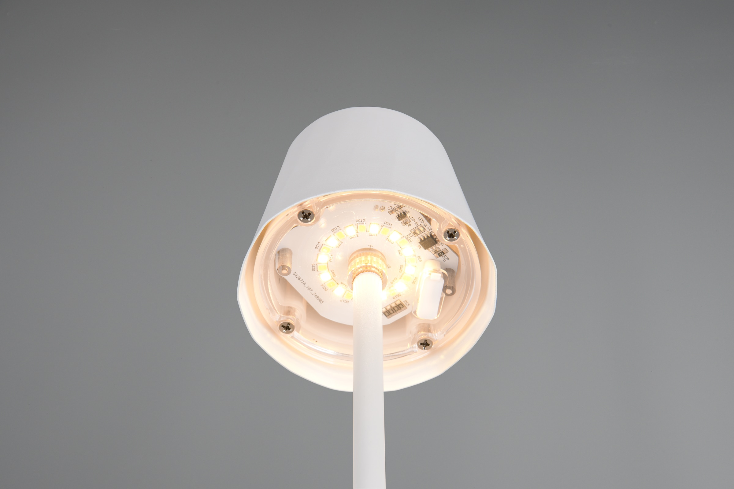 REALITY Leuchten LED Tischleuchte »DIAZ, Outdoor Akku Tischlampe Höhe 21 cm Ø 8,5 cm, IP44, Touchdimmer« LED-Board 1 Stk. Farbwechsler | warmweiß - kaltweiß CCT Lichtfarbe einstellbar 2700-6500K, 160 Lumen, 1,6W, USB Anschluss