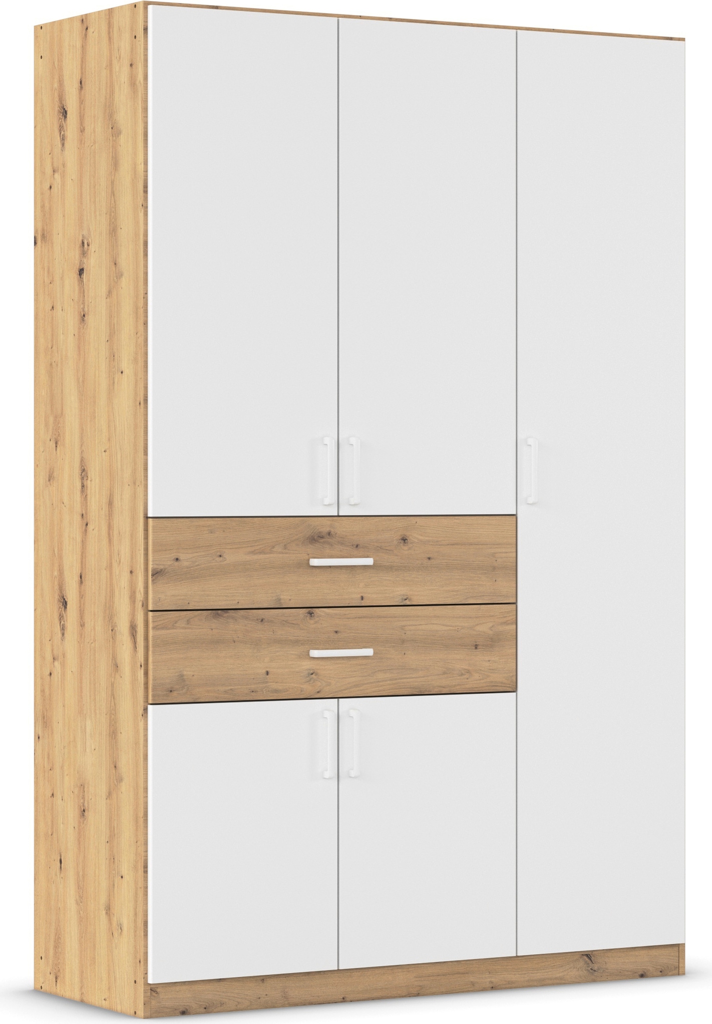 rauch Drehtürenschrank »Kleiderschrank Schrank Garderobe MAIKA mit Dekor-Front«, 2 Schubladen, in verschiedenen Breiten, Höhen, Farben, MADE IN GERMANY