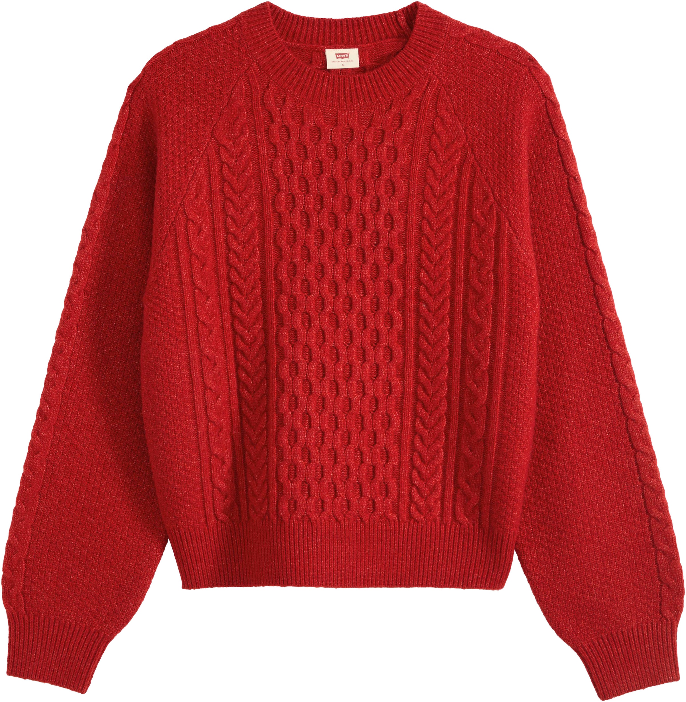 Levi's® Rundhalspullover »JOLIE CABLE CREWNECK SWEATER« mit Zopfmuster, weicher Materialmix