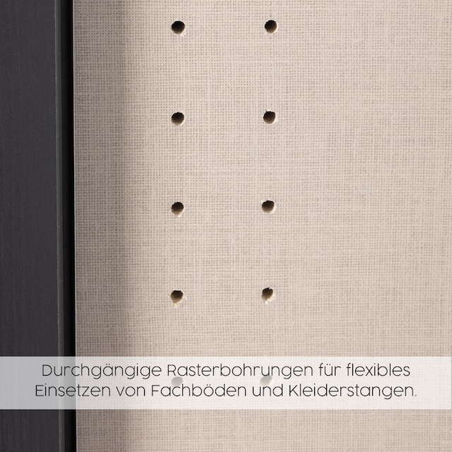 geradlinigem rauch Dekor- Schwebetürenschrank in online Design »Aurelia«, Hochglanz-Front mit kaufen oder