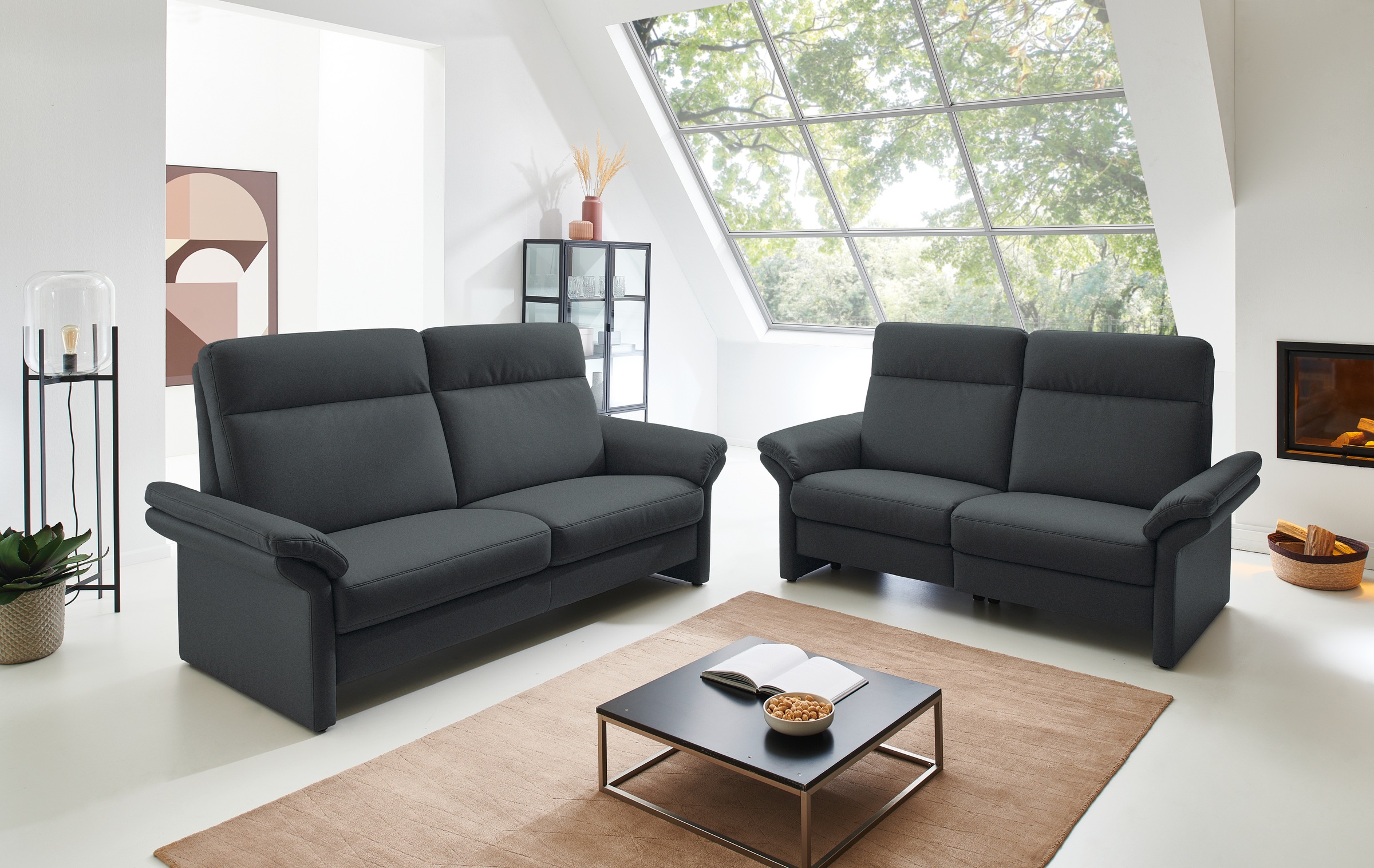 Places of Style 3-Sitzer »Senise, Breite 202 cm«, mit Armverstellung, Federkern